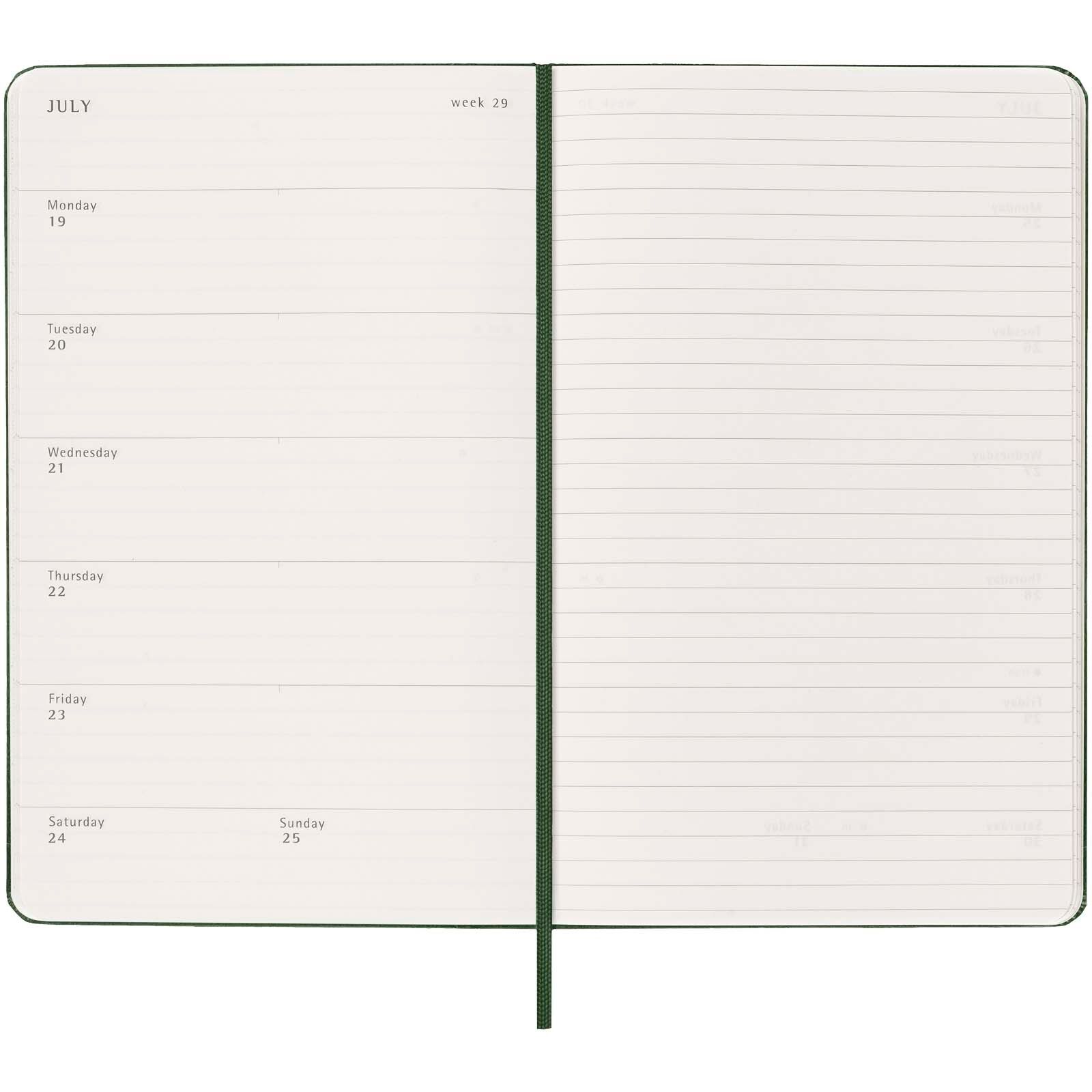 Moleskine Hardcover 12 Monate Wochenkalender L - myrtengrün-92