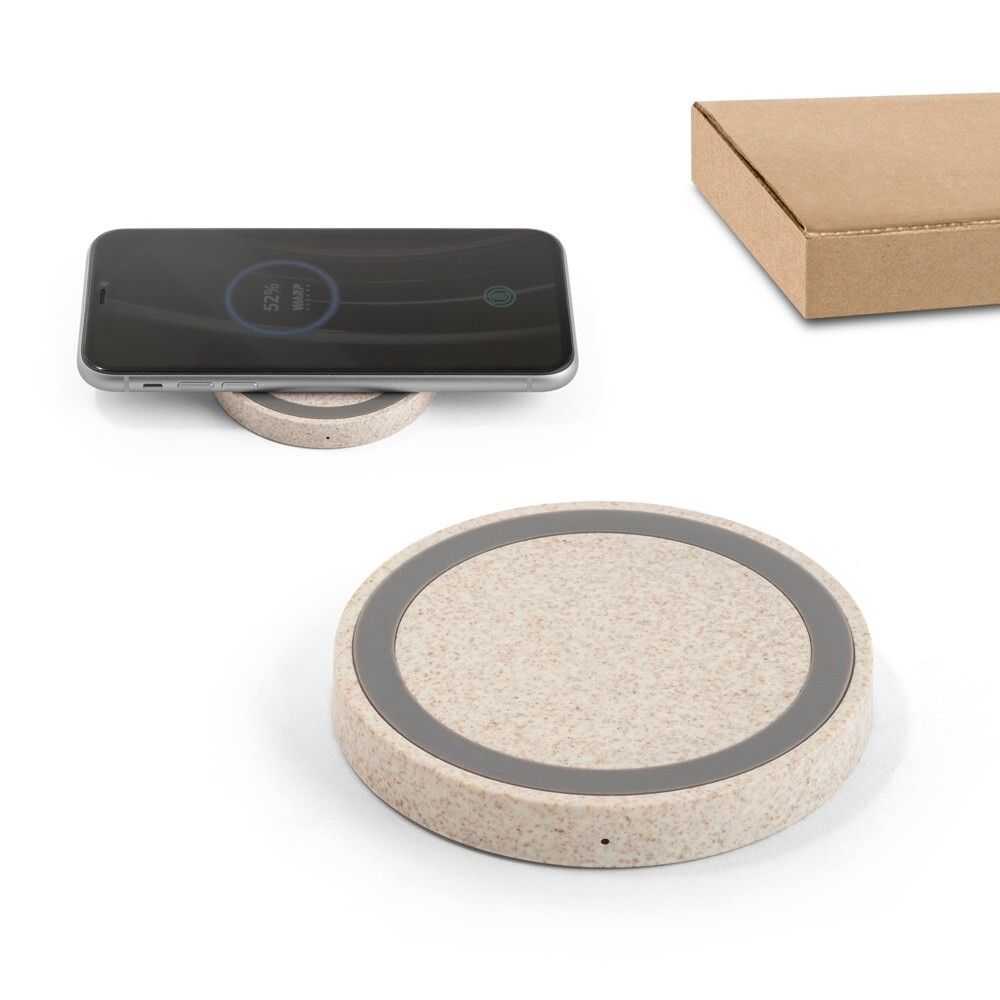 CUVIER 5W wireless Ladegerät aus ABS und Strohfaser - natur-965