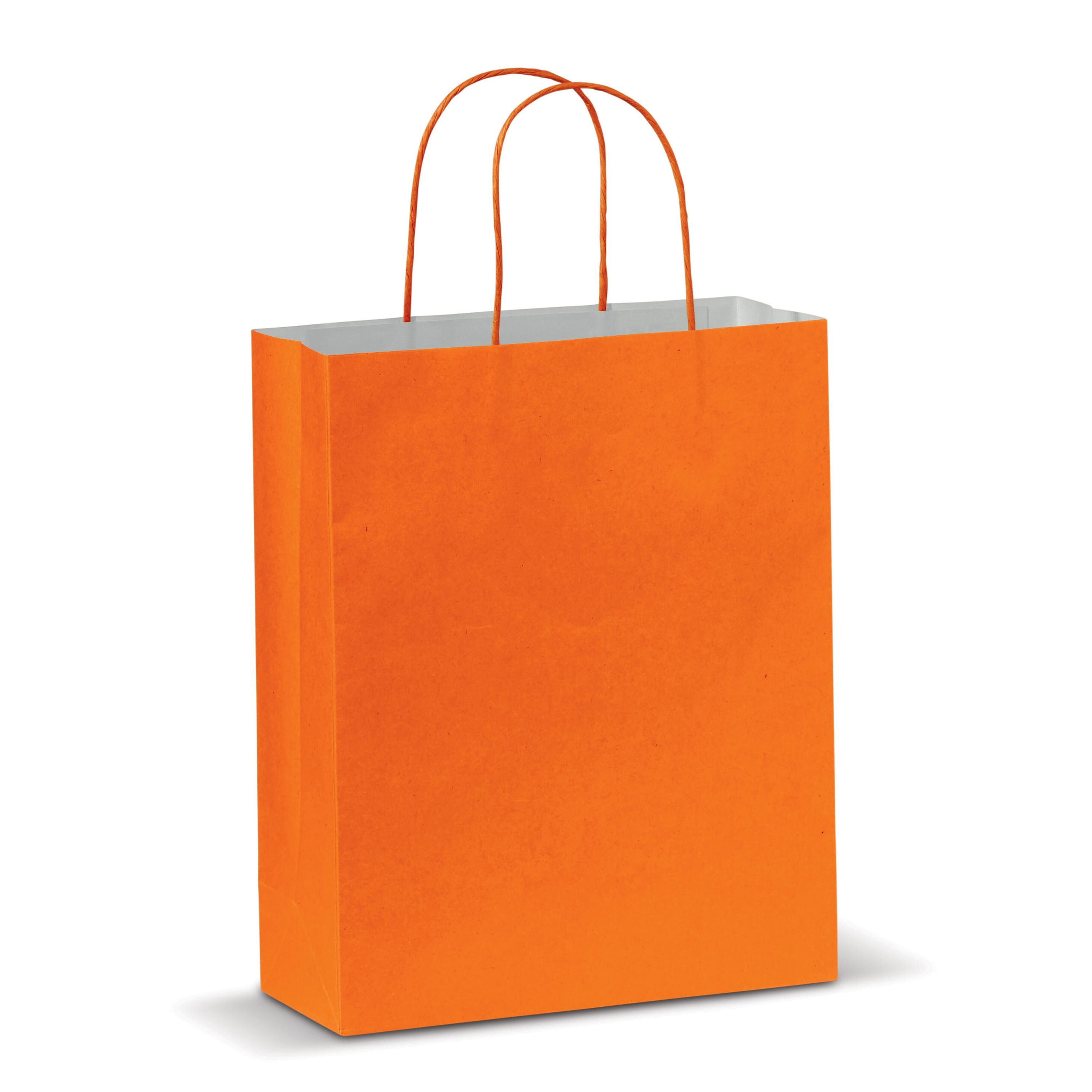 Mittlere Papiertasche im Eco Look 120g/m² - orange-676