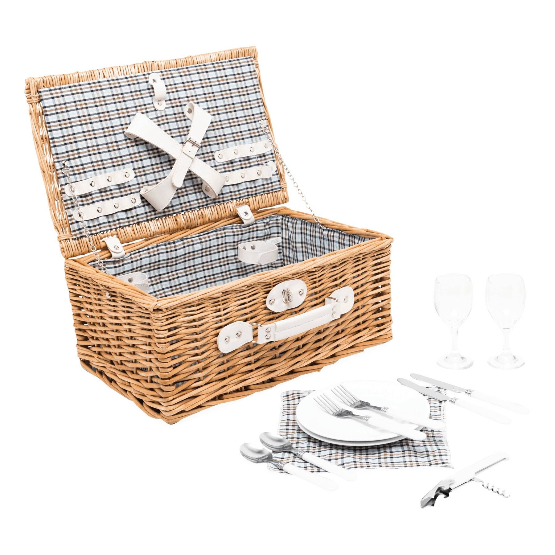 Weiden-Picknickkorb KINGS PARK - braun-336