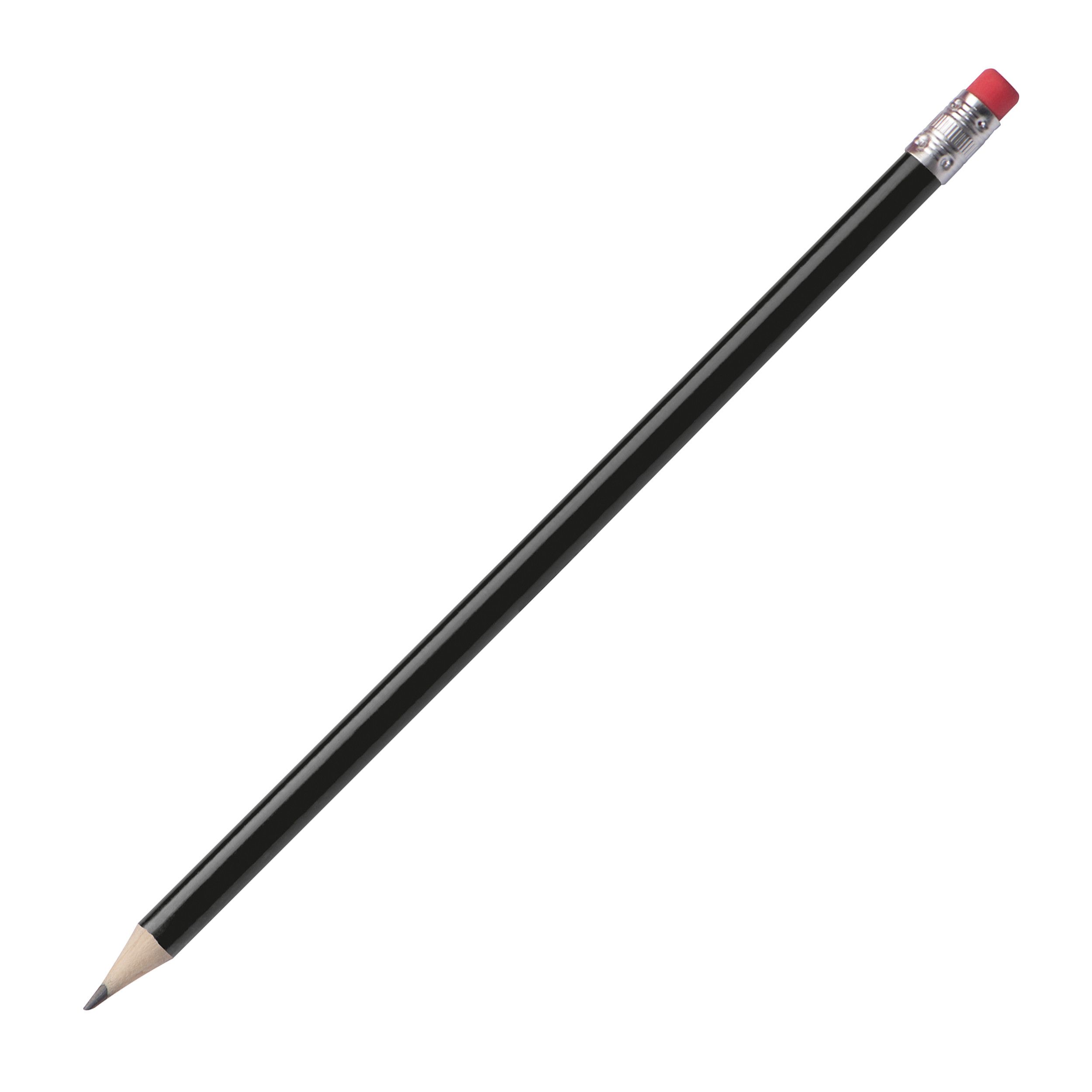 Bleistift mit Radiergummi Hickory - schwarz-709