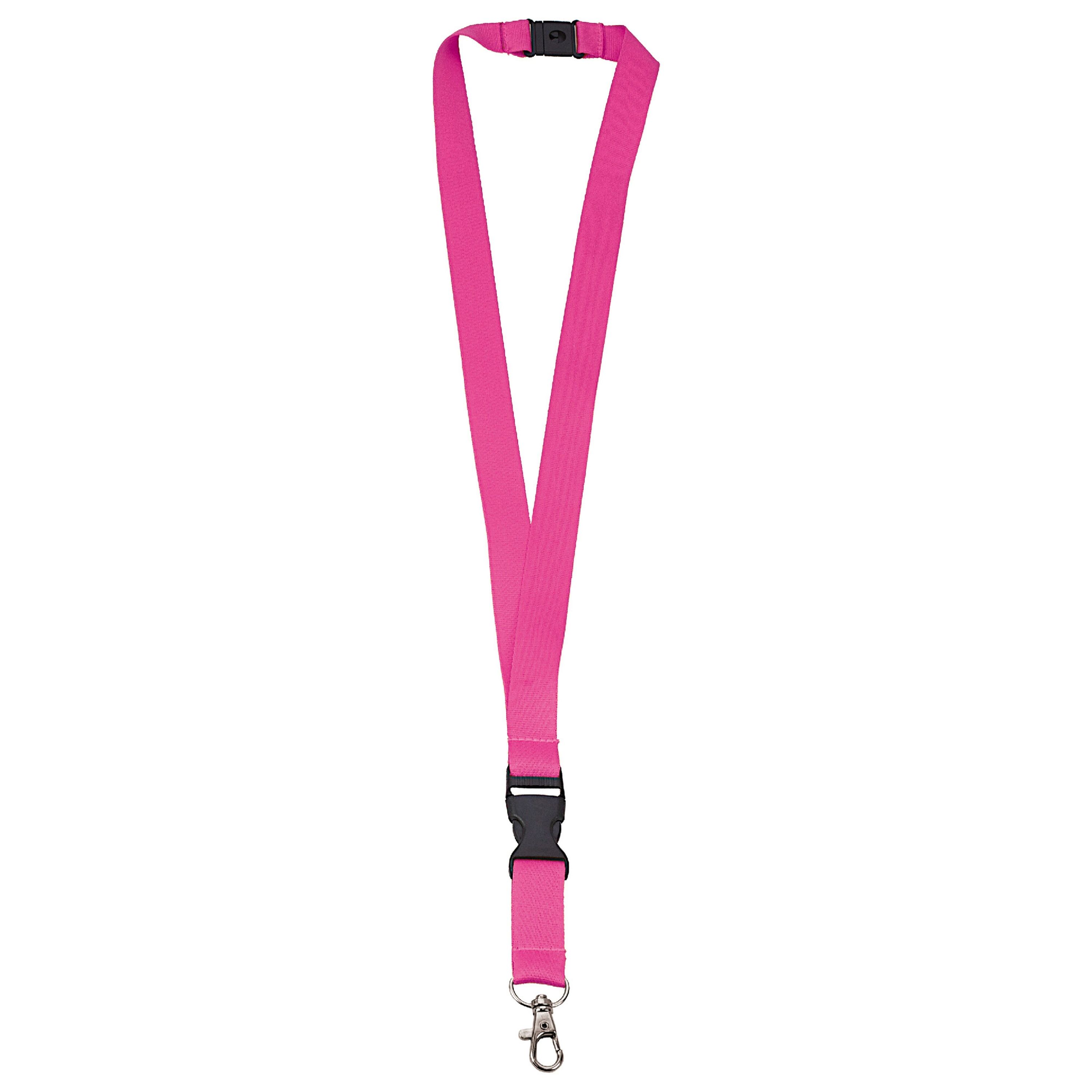 Polyester-Lanyard 20mm mit Schnalle und Haken - neon sortiment  -  purple-408