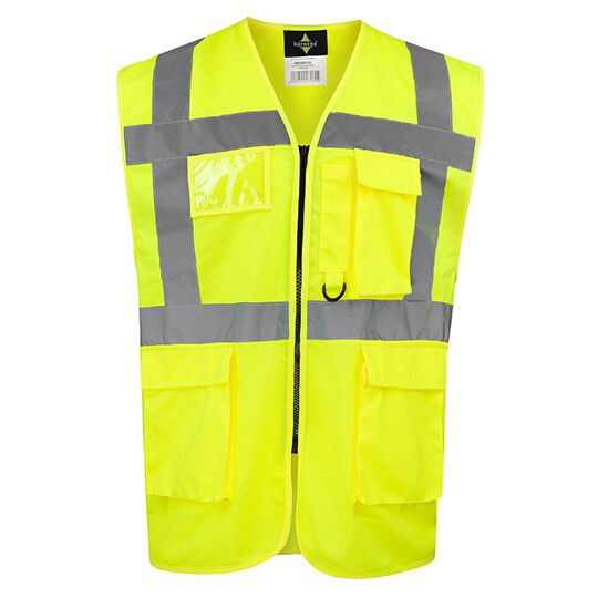 CO² Neutral Multifunctional Executive Safety Vest Hamburg - signal yellow-251
