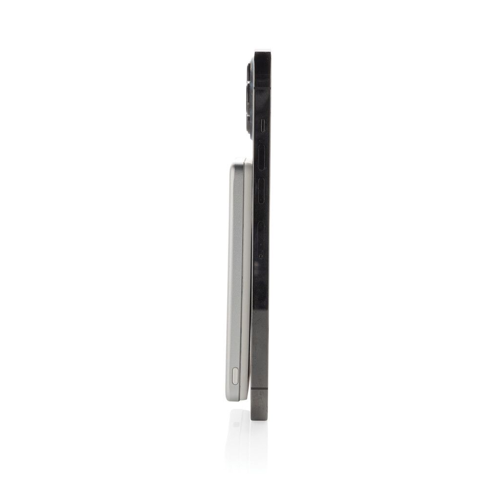 Orion 5.000mAh 5W magnetische Powerbank aus RCS rec. Alu - silber-304
