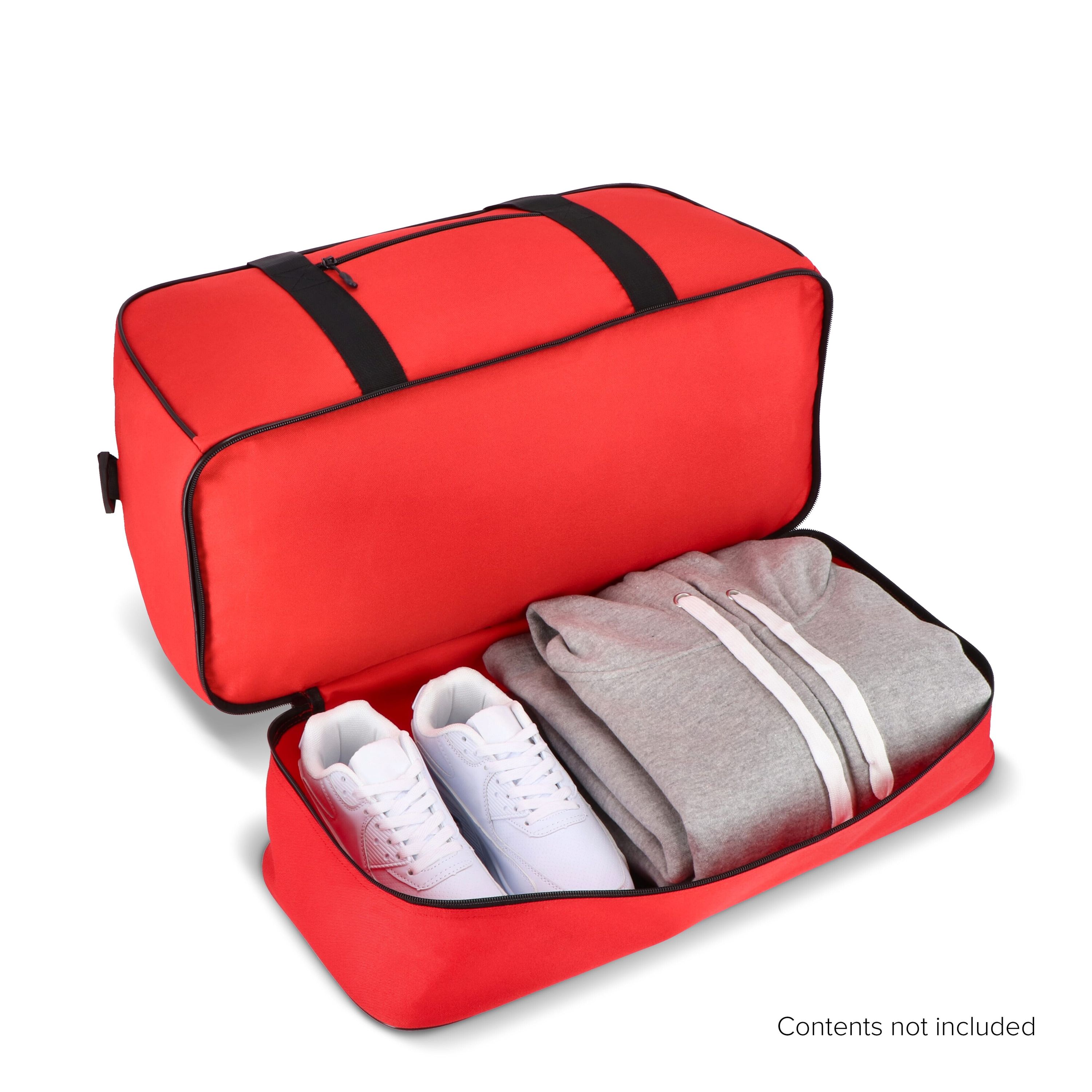R-PET 600D Sport- und Reisetasche 55,5 x 25 x 36 cm 50 l - rot-808