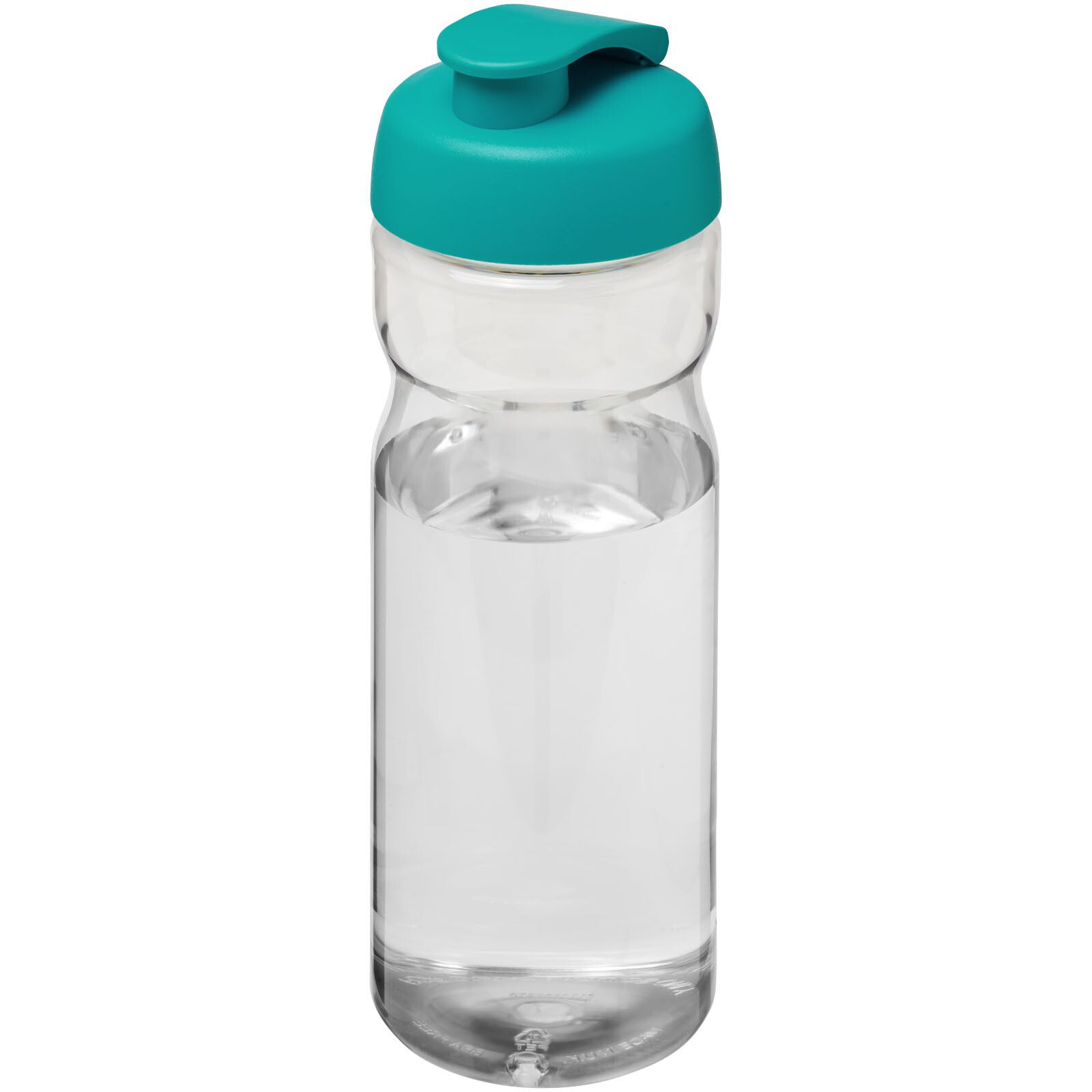 H2O Active Base 650 ml Sportflasche mit Klappdeckel - transparent -  aquablau-295