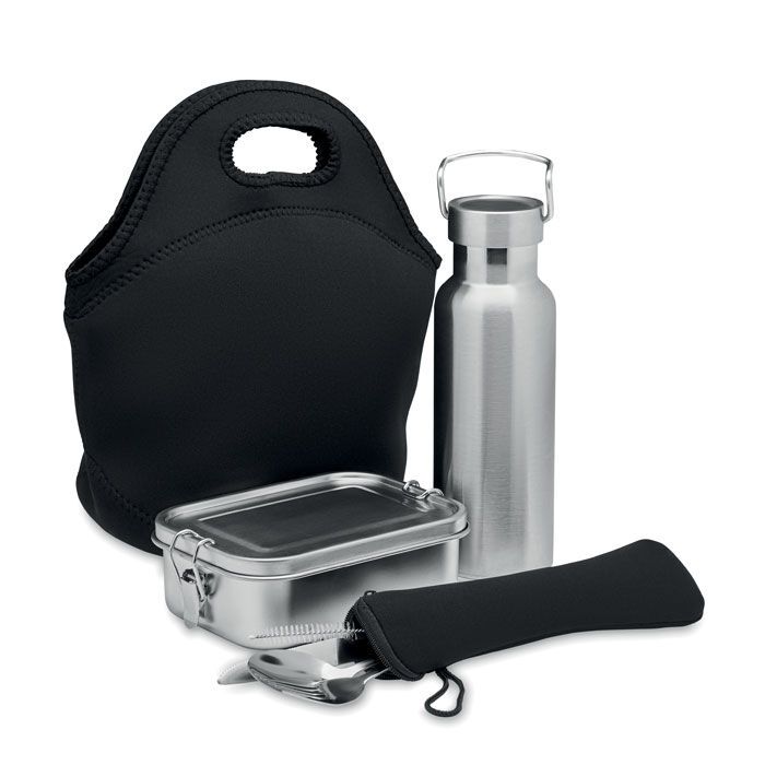 Lunch-Set Edelstahl ILY - schwarz-144