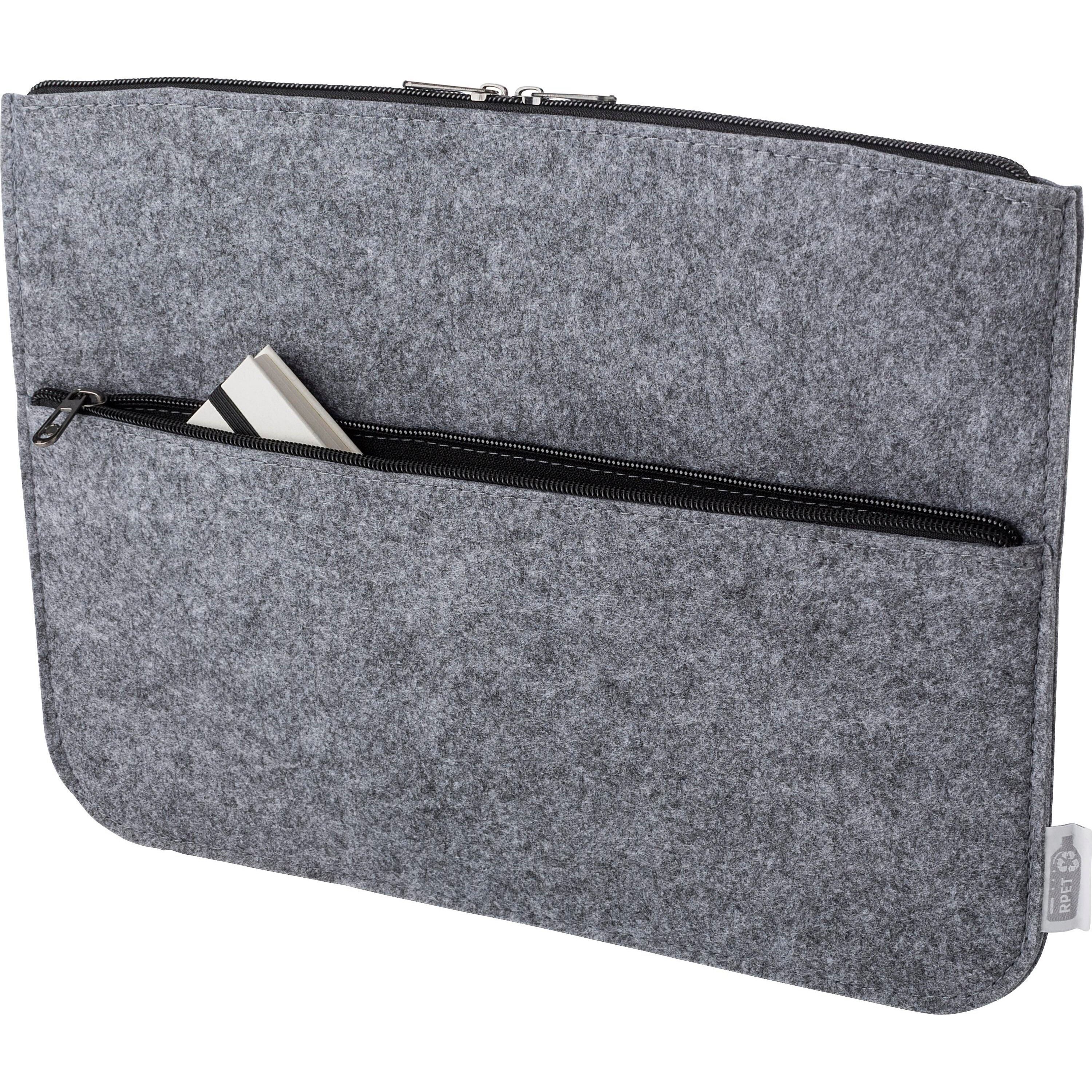 rPET Laptop-Tasche Emilia aus Filz - dunkelgrau-558