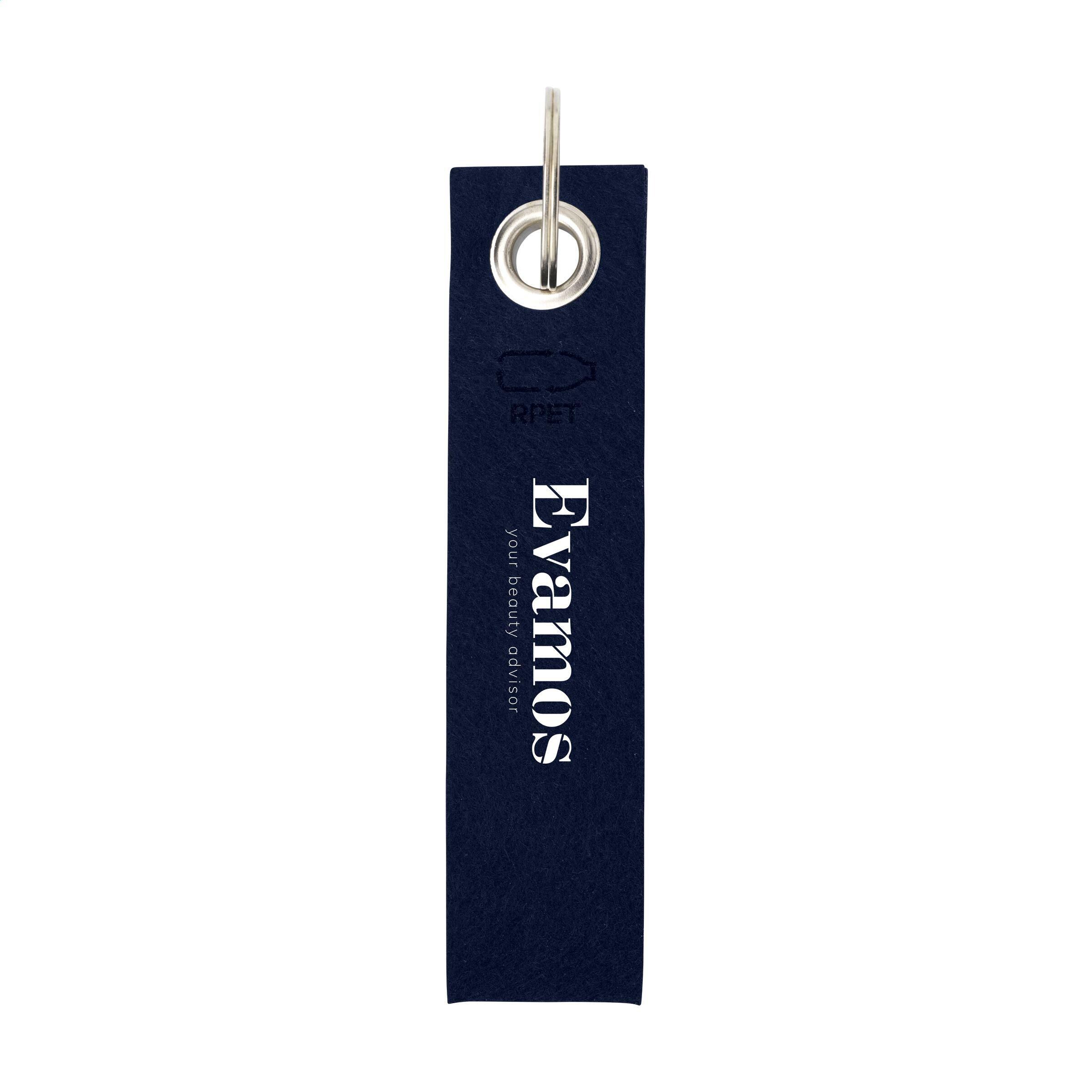 GRS RPET Felt Keyring Schlüsselanhänger - dunkel blau-327