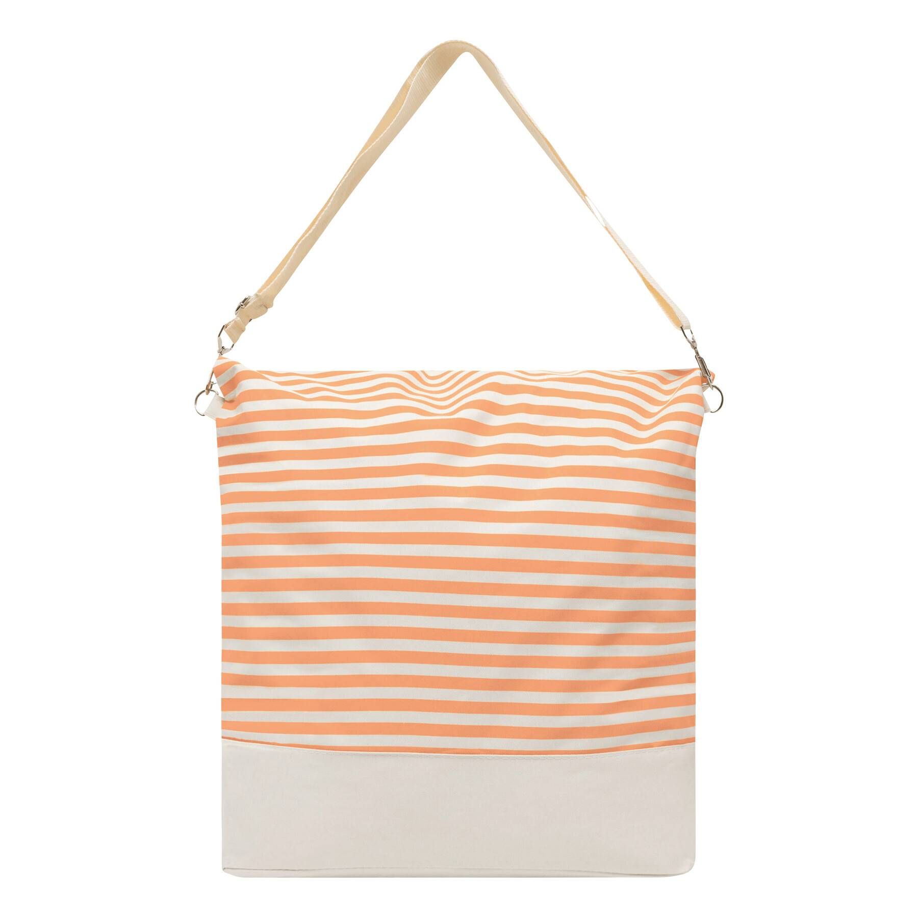 Strandtasche JUIST - beige - rot-726
