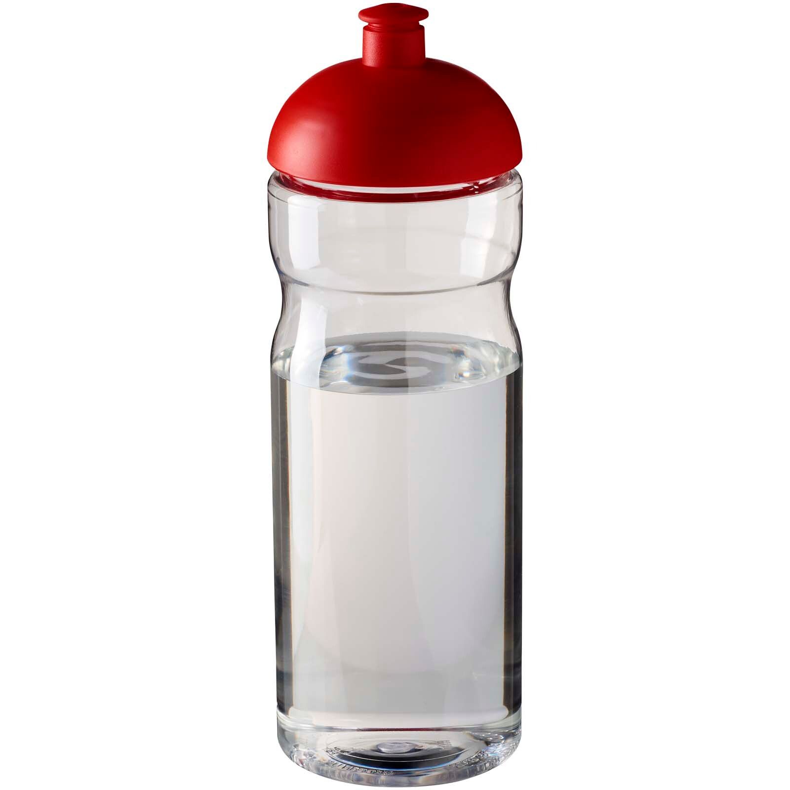 H2O Active Eco Base 650 ml Sportflasche mit Stülpdeckel - transparent -  rot-445
