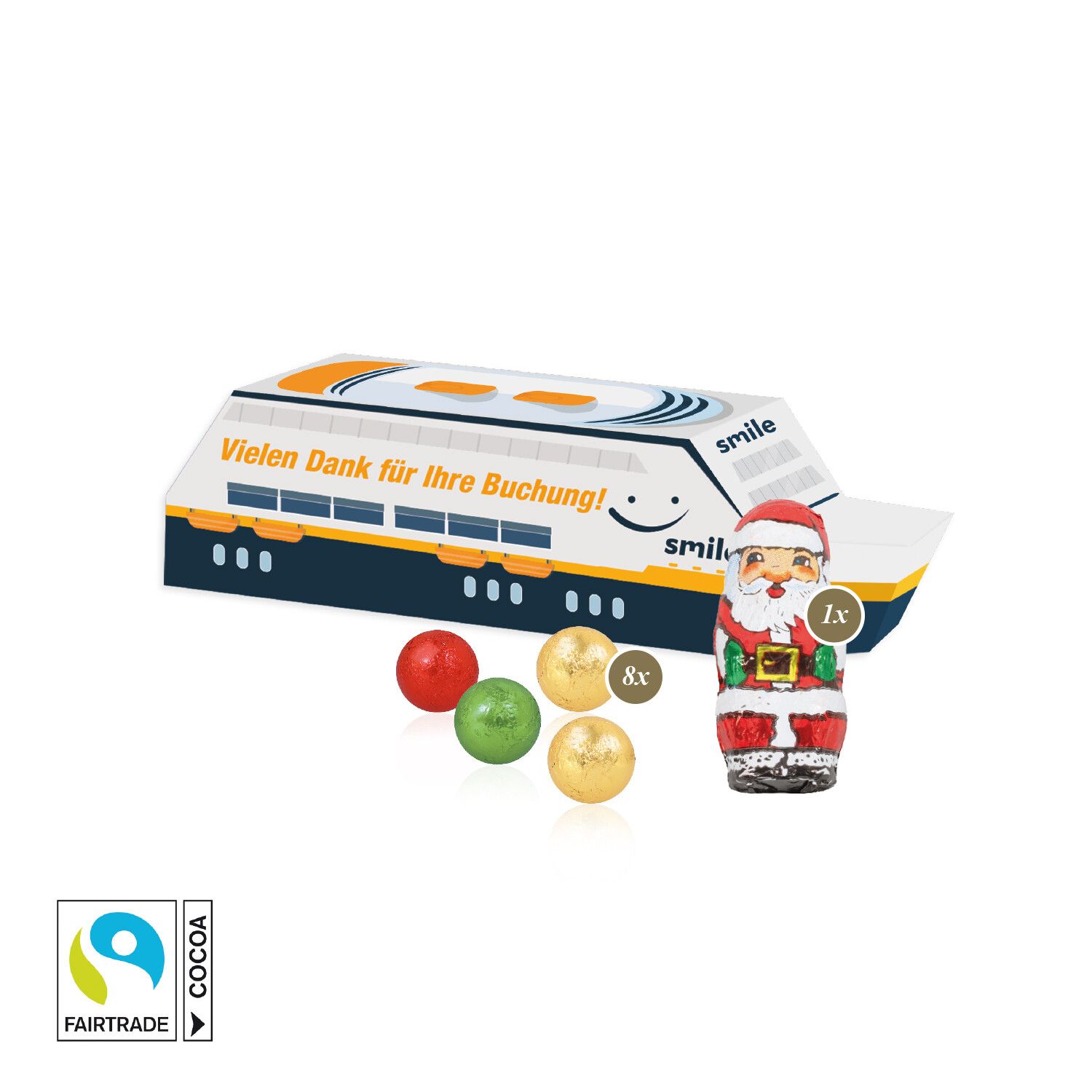 3D Präsent "Schiff" mit Fairtrade Schokolade-78