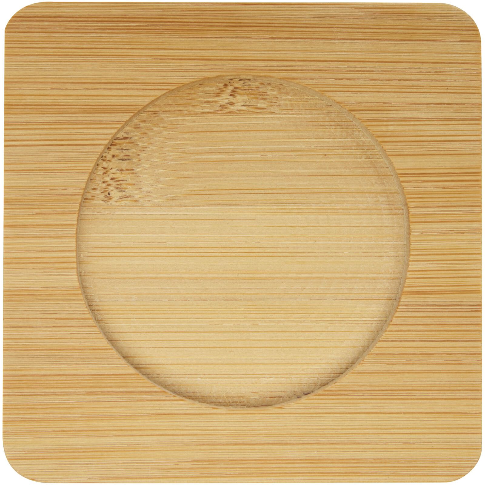 Manti 2-teiliger 350 ml doppelwandiger Glasbecher mit Bambusuntersetzer  - transparent -  natural-607