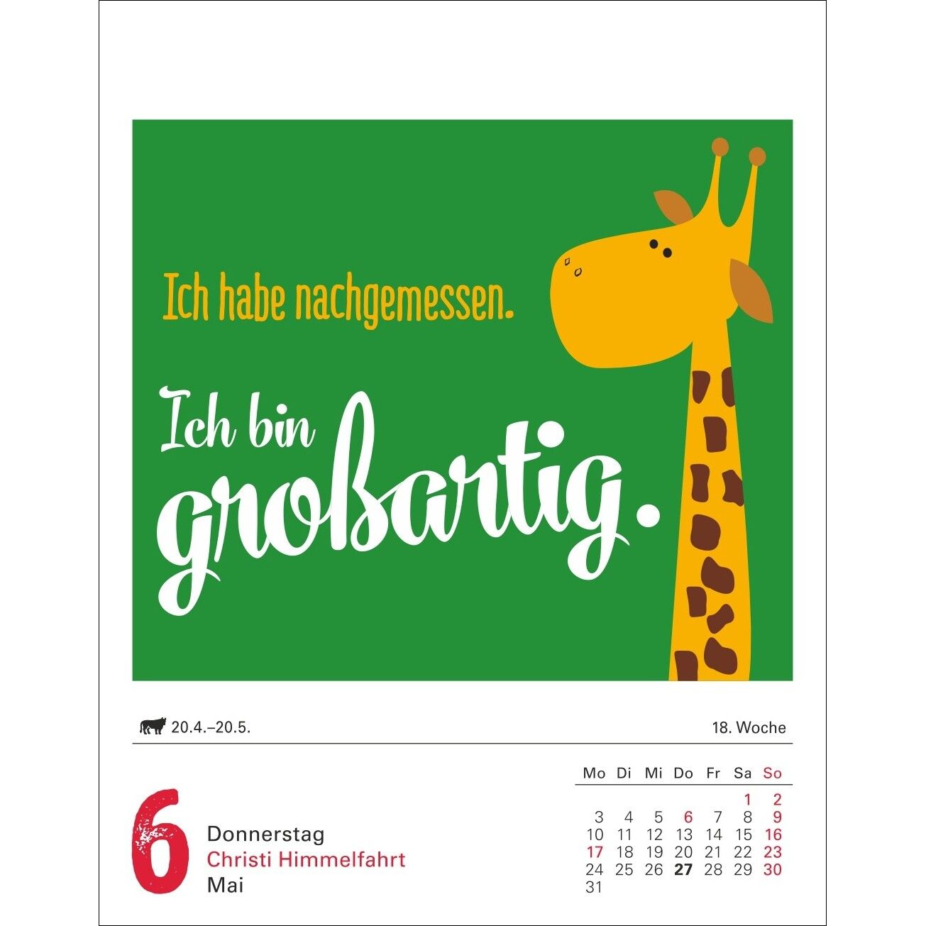 Lange Rede kurzer Gin Tagesabreißkalender-290