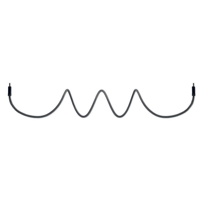 Magnetisches Kabel RPET BRAID - weiß - schwarz-159