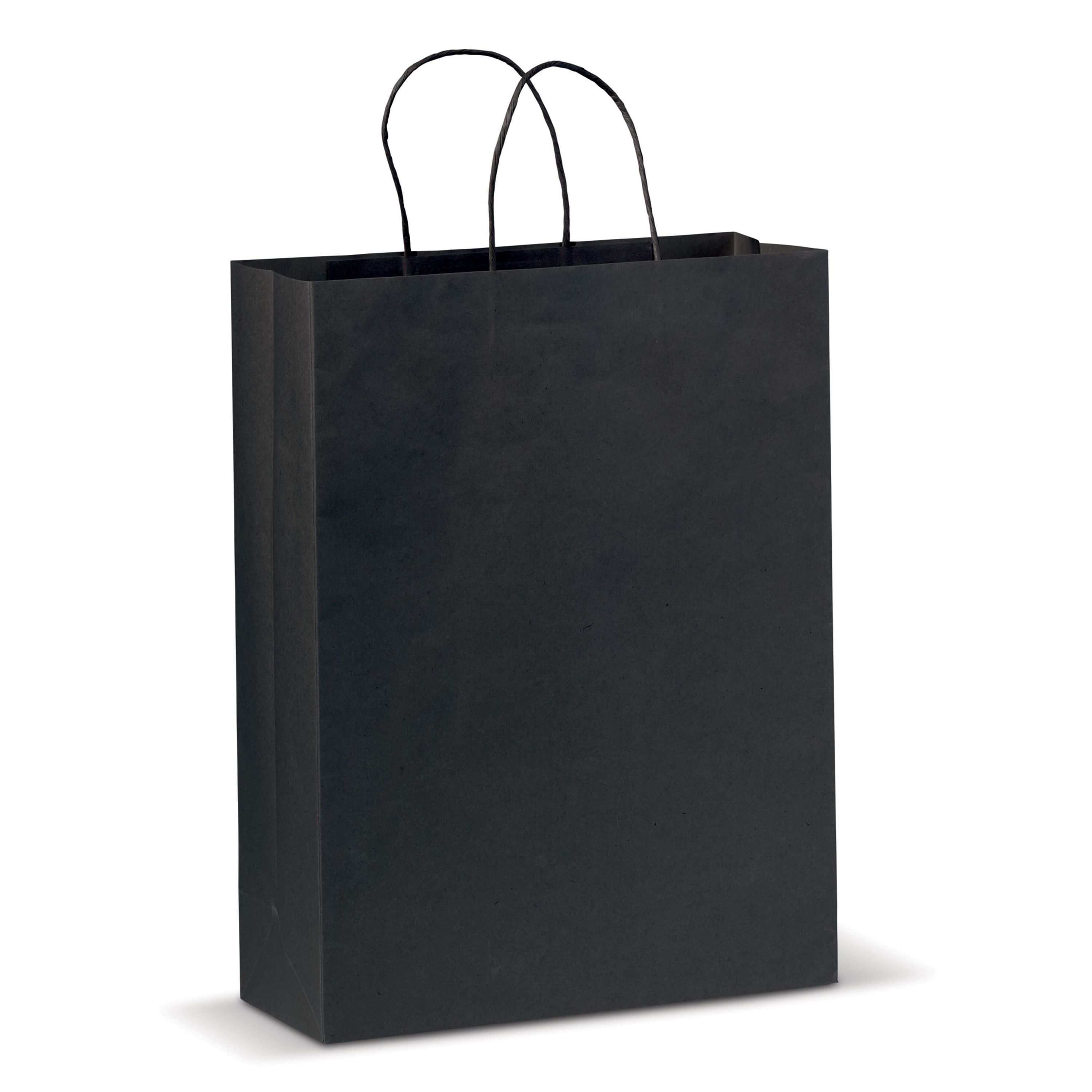 Große Papiertasche im Eco Look 120g/m² - schwarz-91