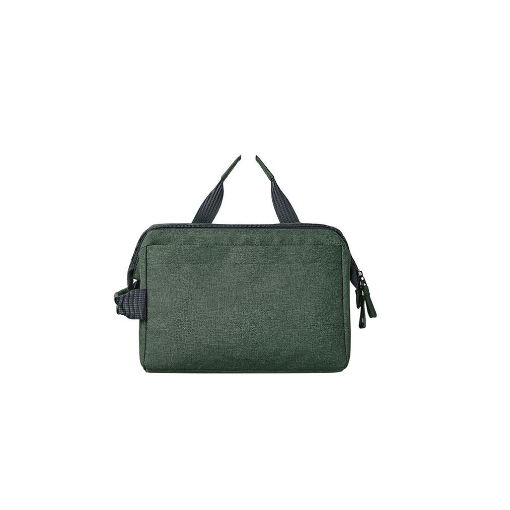 Reißverschluss-Tasche CIRCLE - blau-grau meliert-251