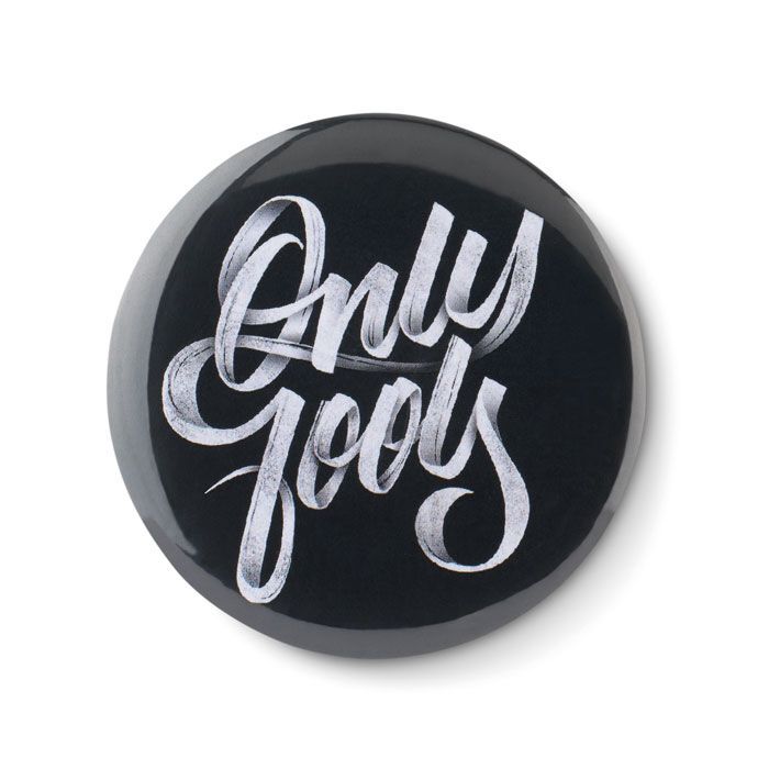 Badge mit Make-up Spiegel MIRROR - mattsilber-521