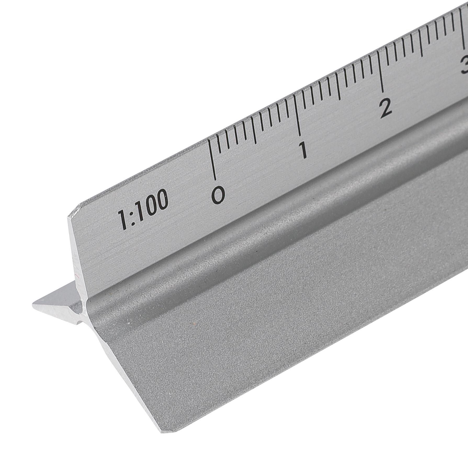 Aluminium-Dreiecklineal 30 cm Tavi - silber-455
