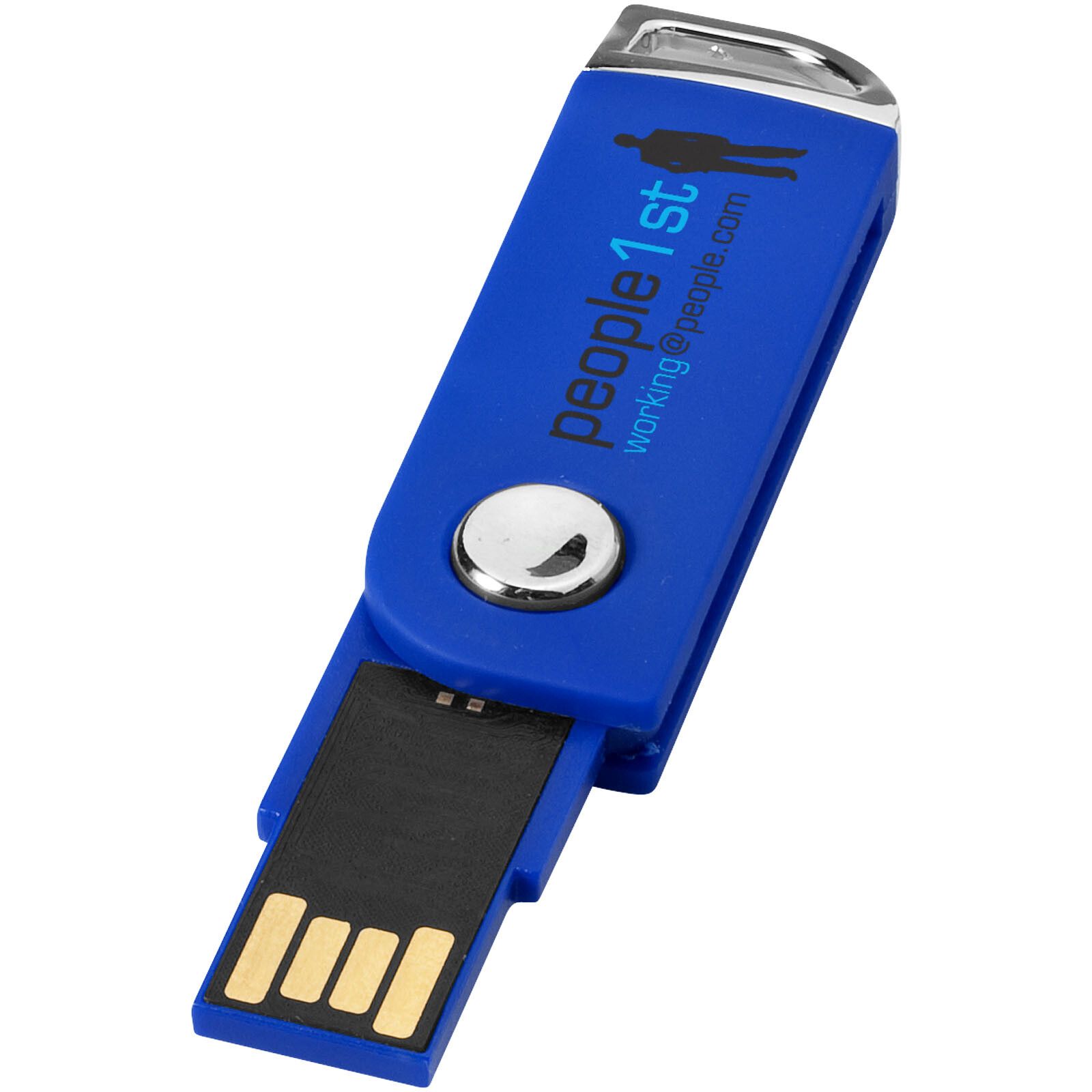 Swivel Rectangular USB-Stick - blau - 4 GB-861