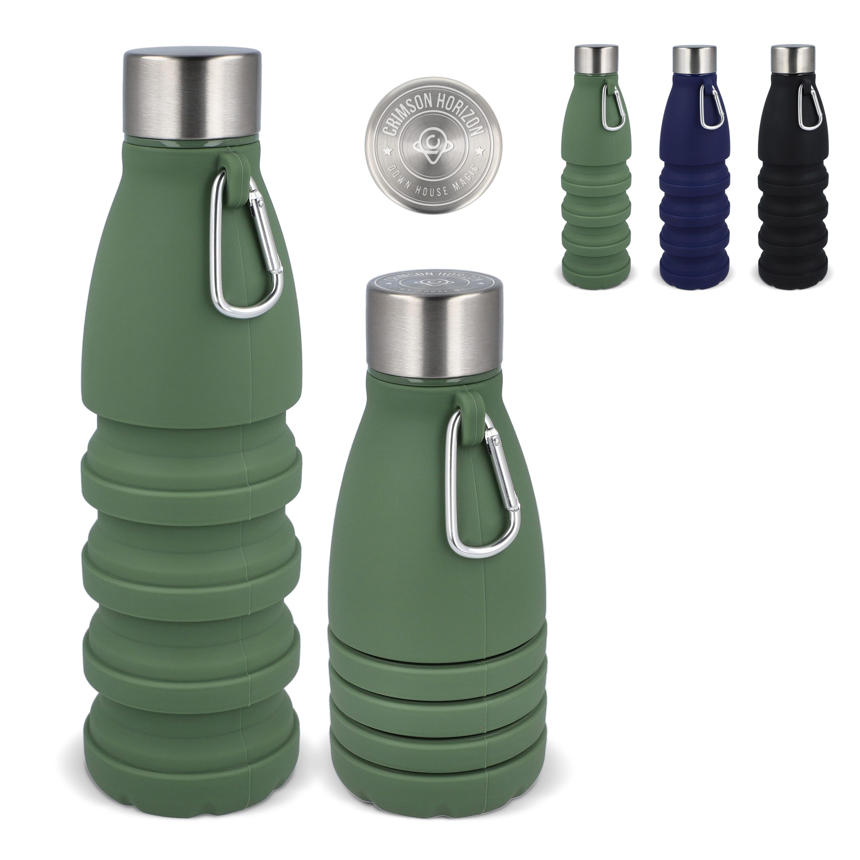 Faltbare Wasserflasche 550 ml - olivgrün-138