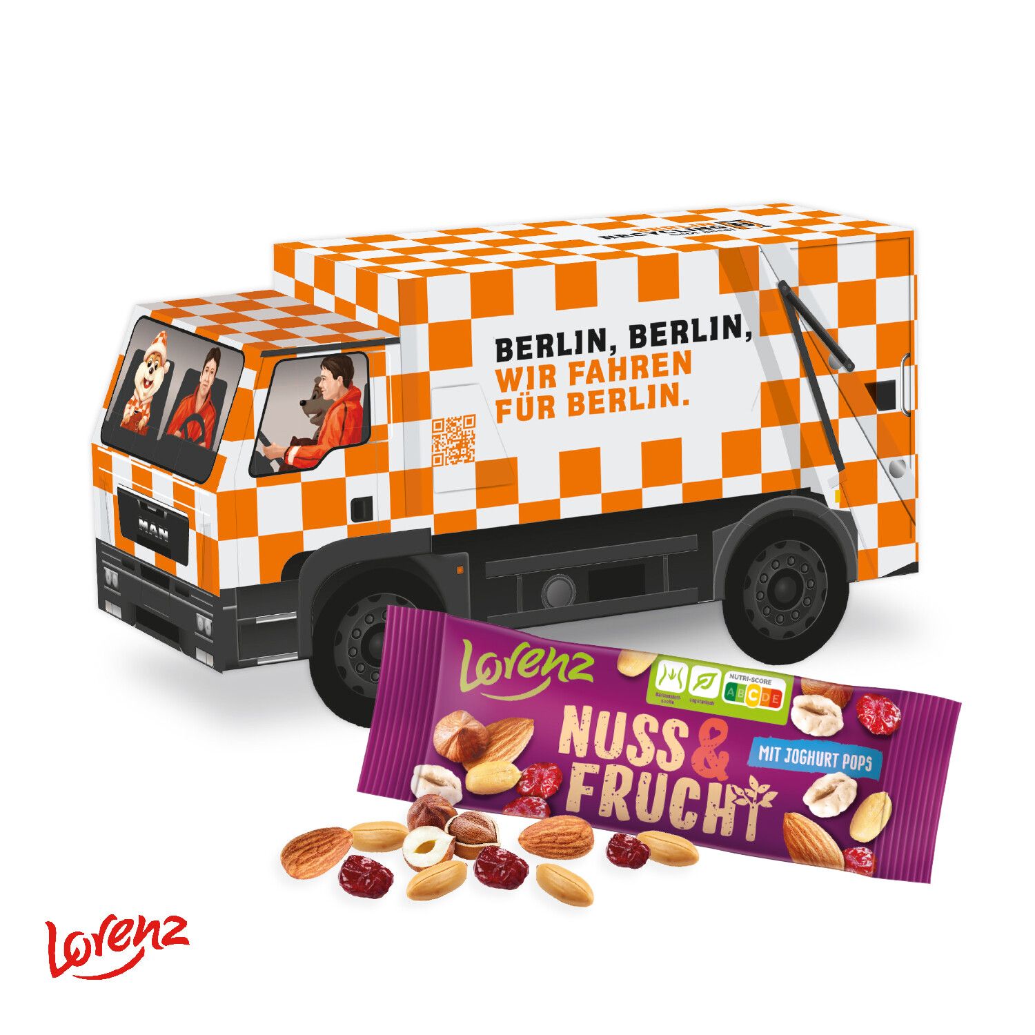 3D Präsent "Lkw" mit Lorenz Nuss & Frucht-856