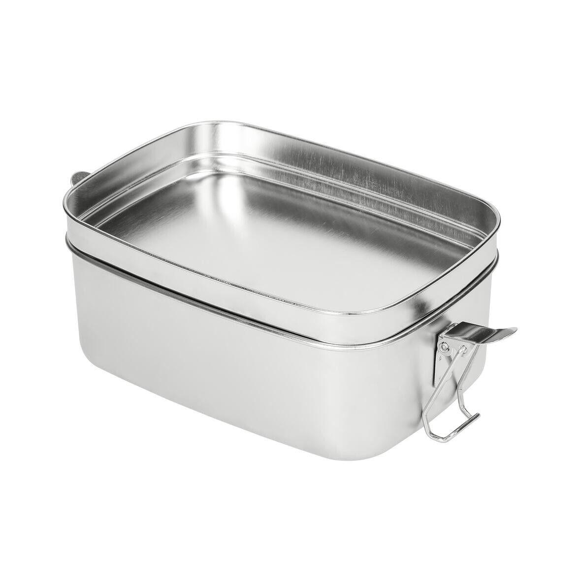 Vorratsdose Double 19x13,5x8,5 cm - silber-527