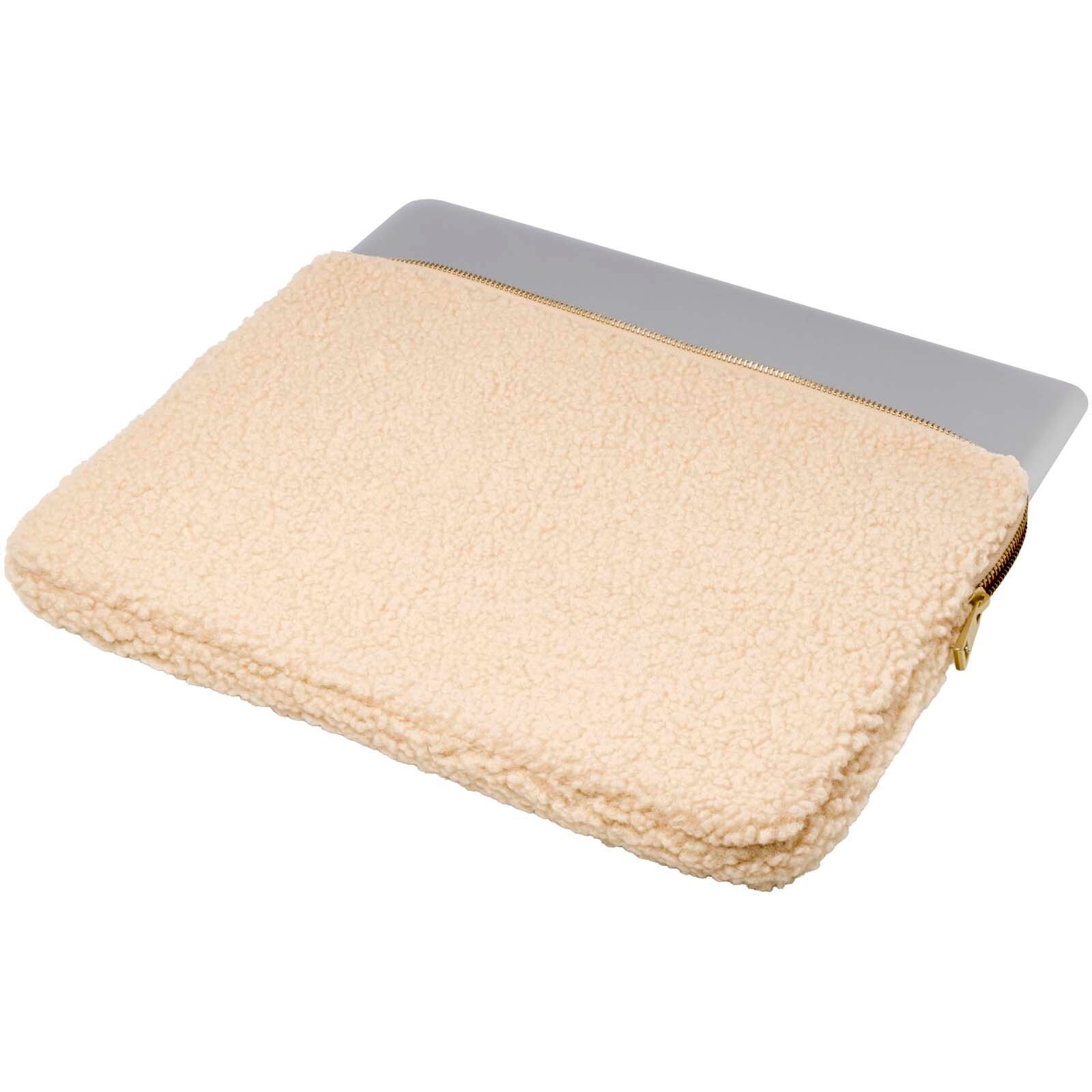 Bear 13" GRS-recycelte Sherpa Laptophülle 2 L  - natur-93