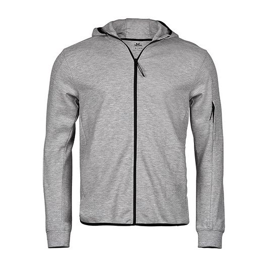 Athletic Hooded Full Zip Sweat - heather grey-552