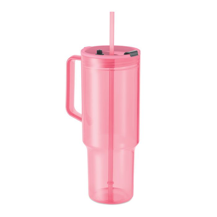 Trinkbecher RPET 1200ml MUGORA - transparent pink-561