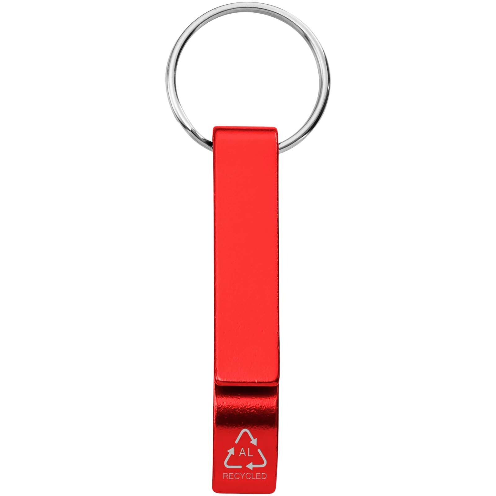 Tao Schlüsselanhänger mit Flaschen- und Dosenöffner aus recyceltem RCS Aluminium - rot-977