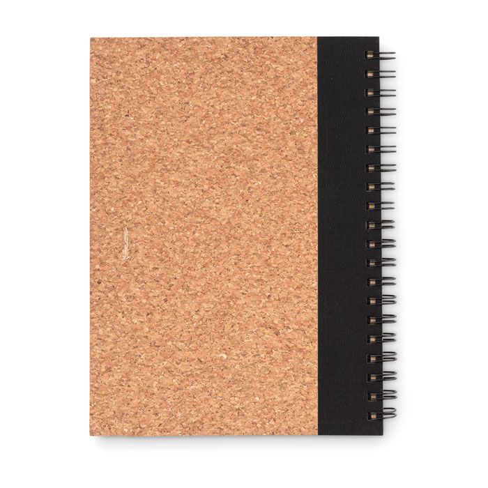 Notizbuch mit Kork-Cover SONORA PLUSCORK - schwarz-769