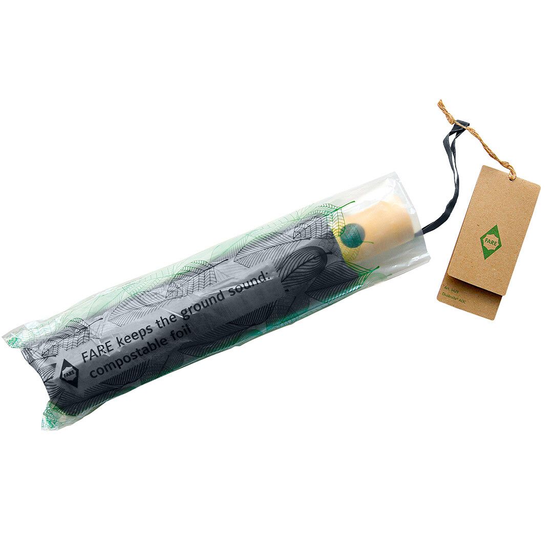 AOC-Taschenschirm ÖkoBrella mit waterSAVE® Bezug Ø98 cm - grau-714