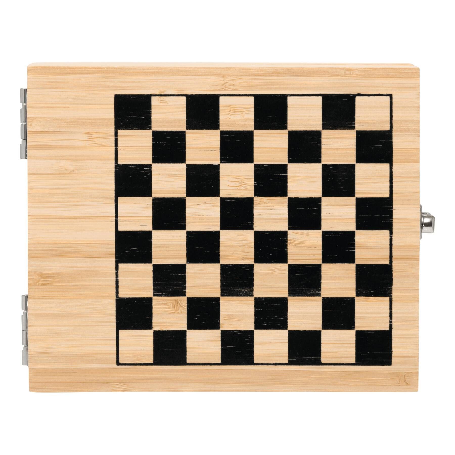Weinset BAMBOO CHESS mit Schachspiel - braun-329