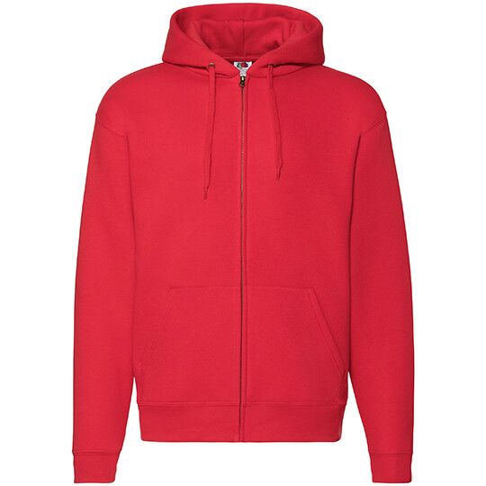 Premium Hooded Sweat Jacket - red-465