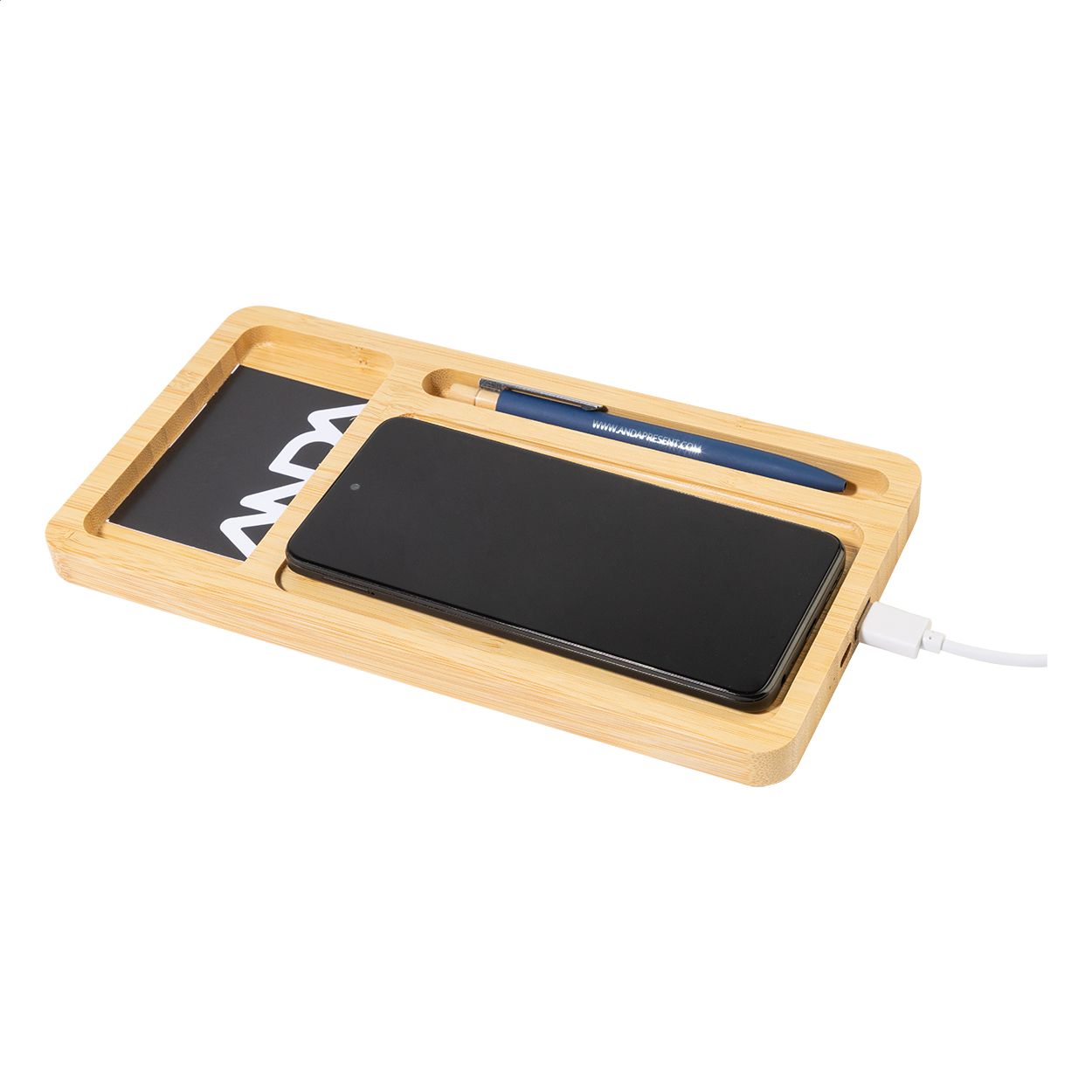 Flabo Plus Organizer mit Wireless-Charger - natur-543