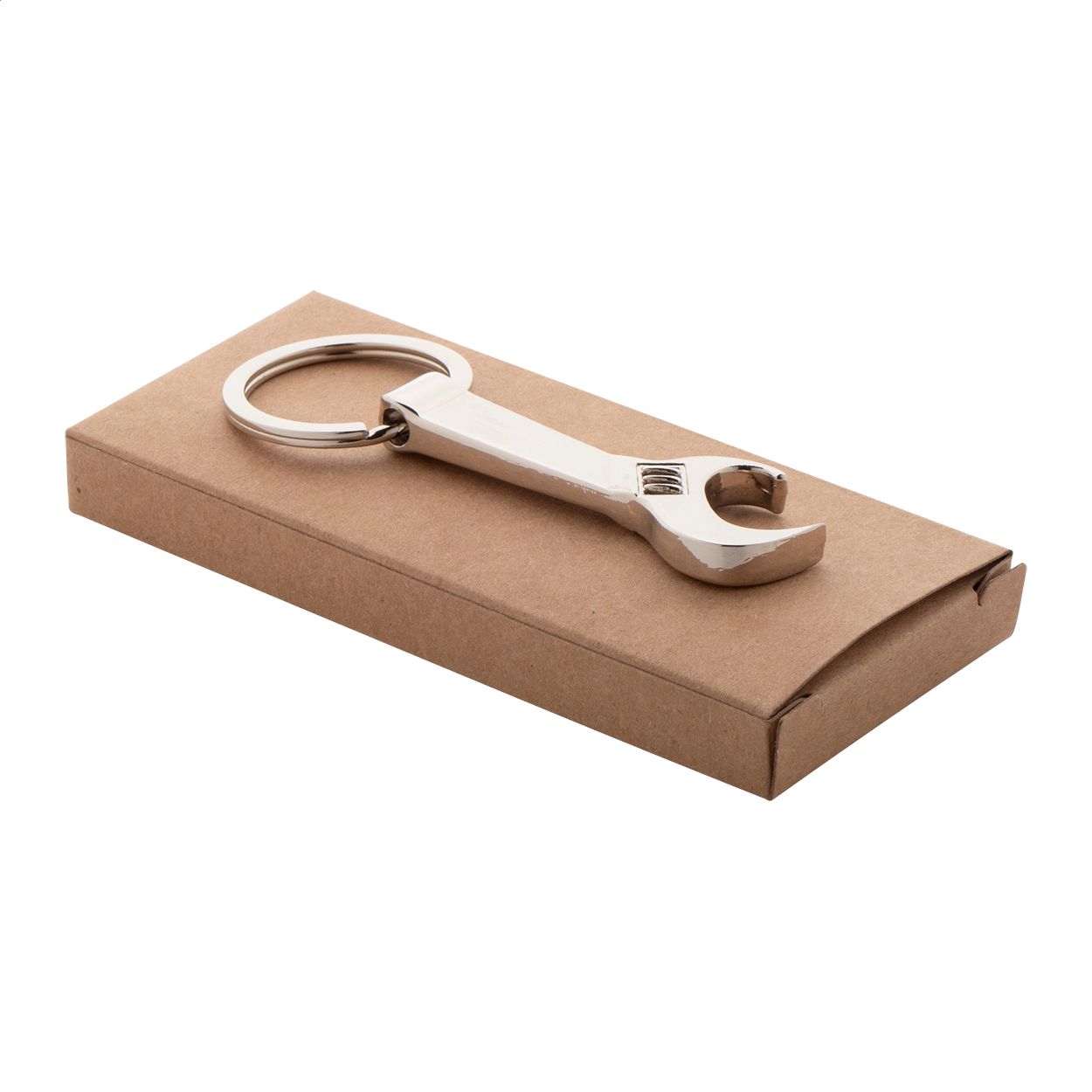 Spanner Schlüsselanhänger mit Flaschenöffner - silber-739