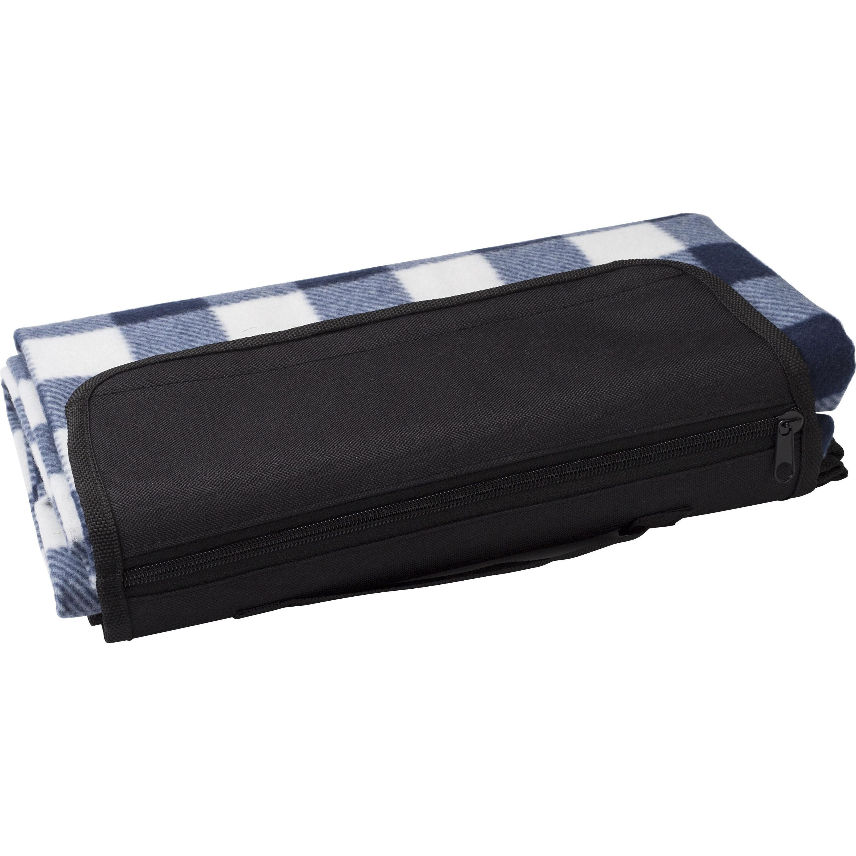 rPET faltbare Polarfleece-Decke Vesper - schwarz-206