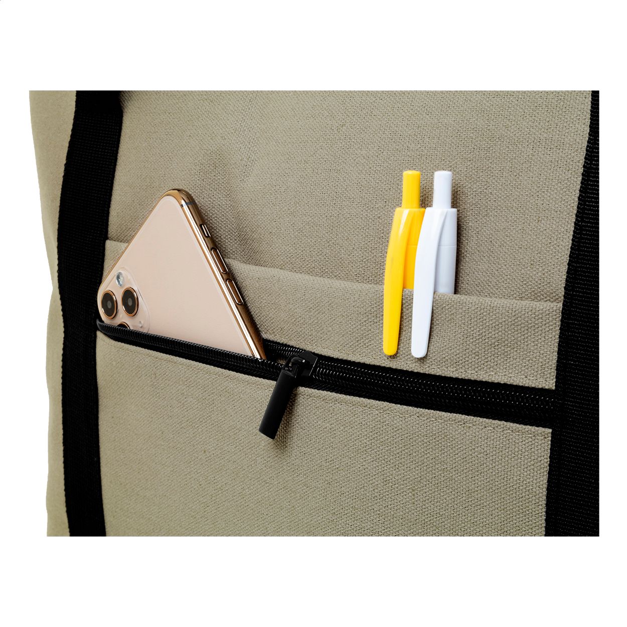 Rebyss Travel Recycelten Canvas Reisetasche - beige-224