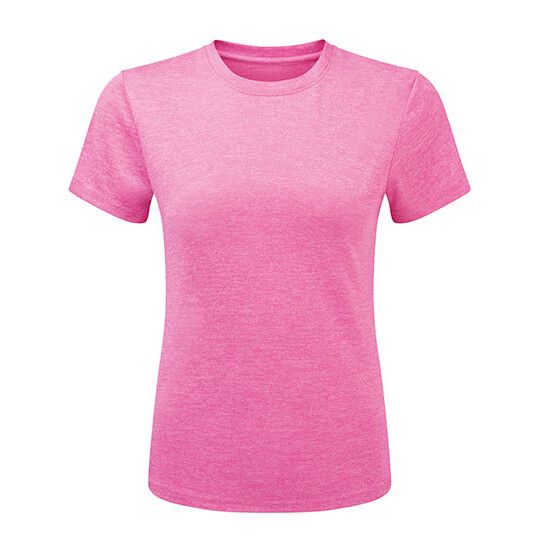 Women’s TriDri® Ion-Charge recycled textured tee - pink melange-953