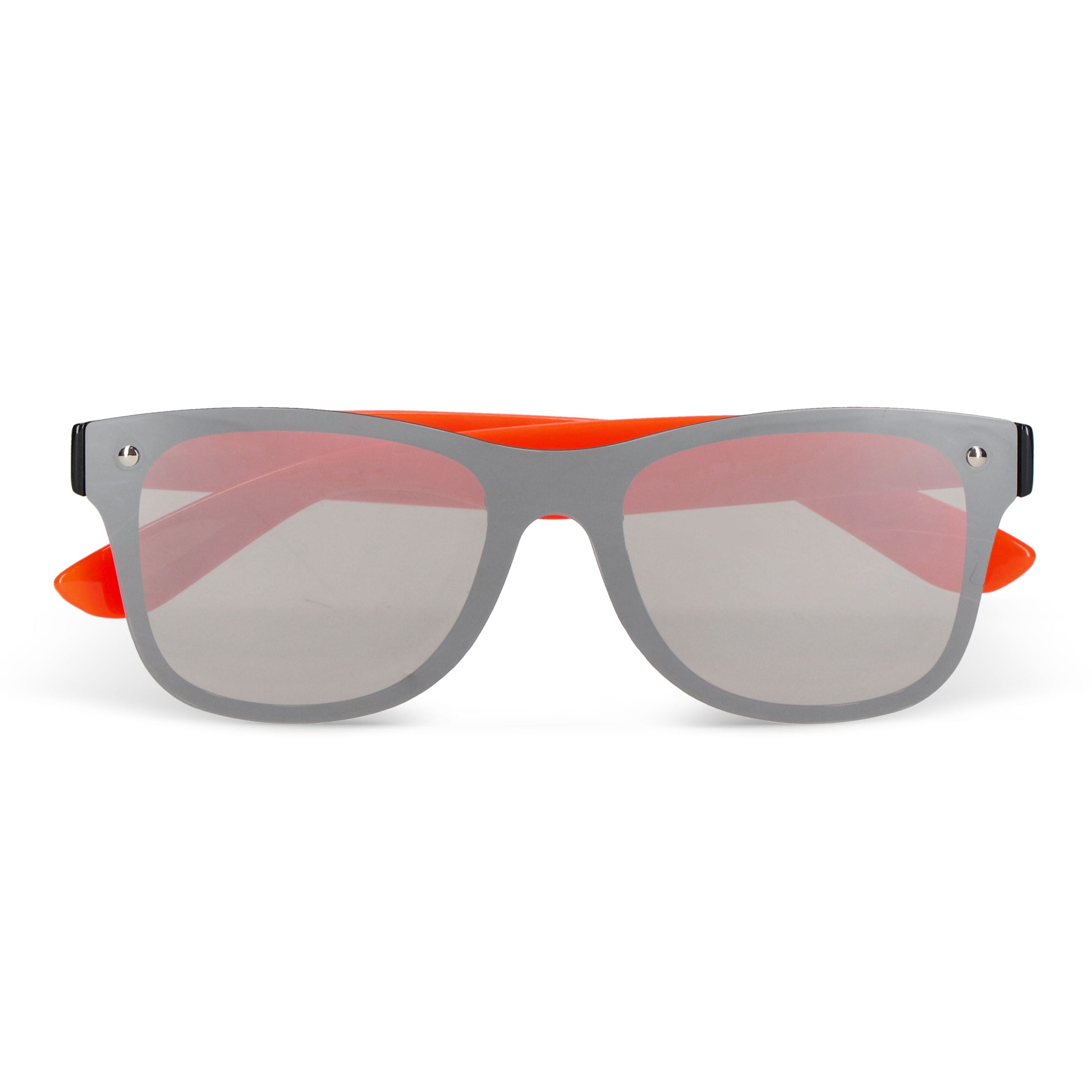 Justin R-PC Sonnenbrille mit verspiegelten Uni-Gläsern UV400 - orange-343