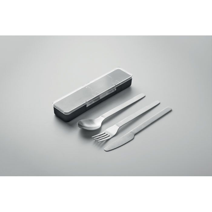 Besteck-Set Edelstahl MESTECK - schwarz-731