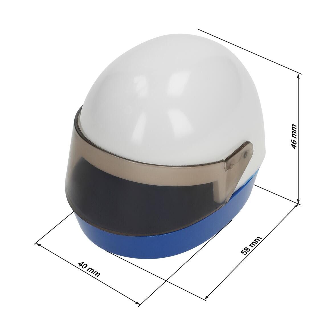 Bleistiftspitzer Helm - weiß - blau-679