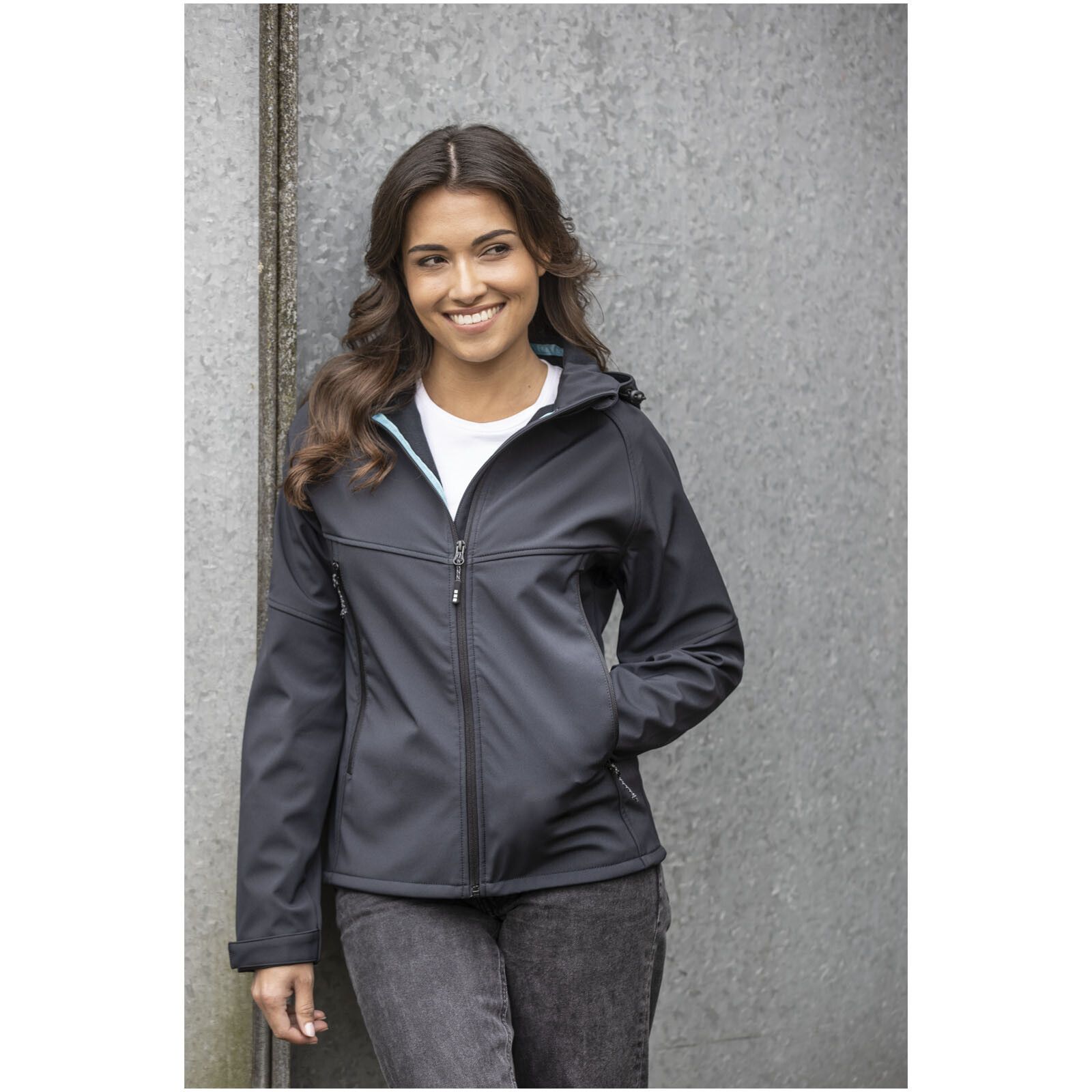 Coltan Softshelljacke aus recyceltem Material für Damen - navy - S-156