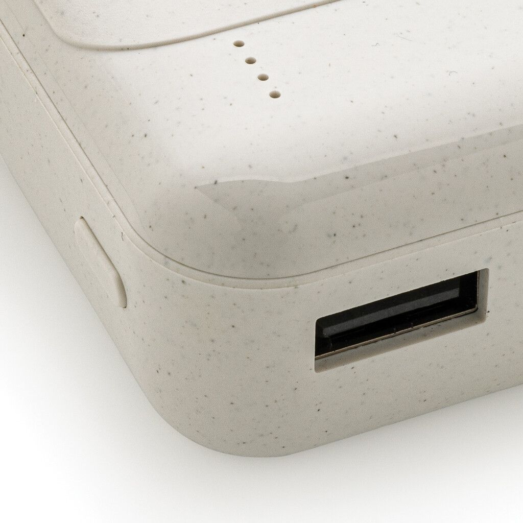 10.000 mAh Powerbank aus RCS Standard recyceltem Kunststoff - weiß-331
