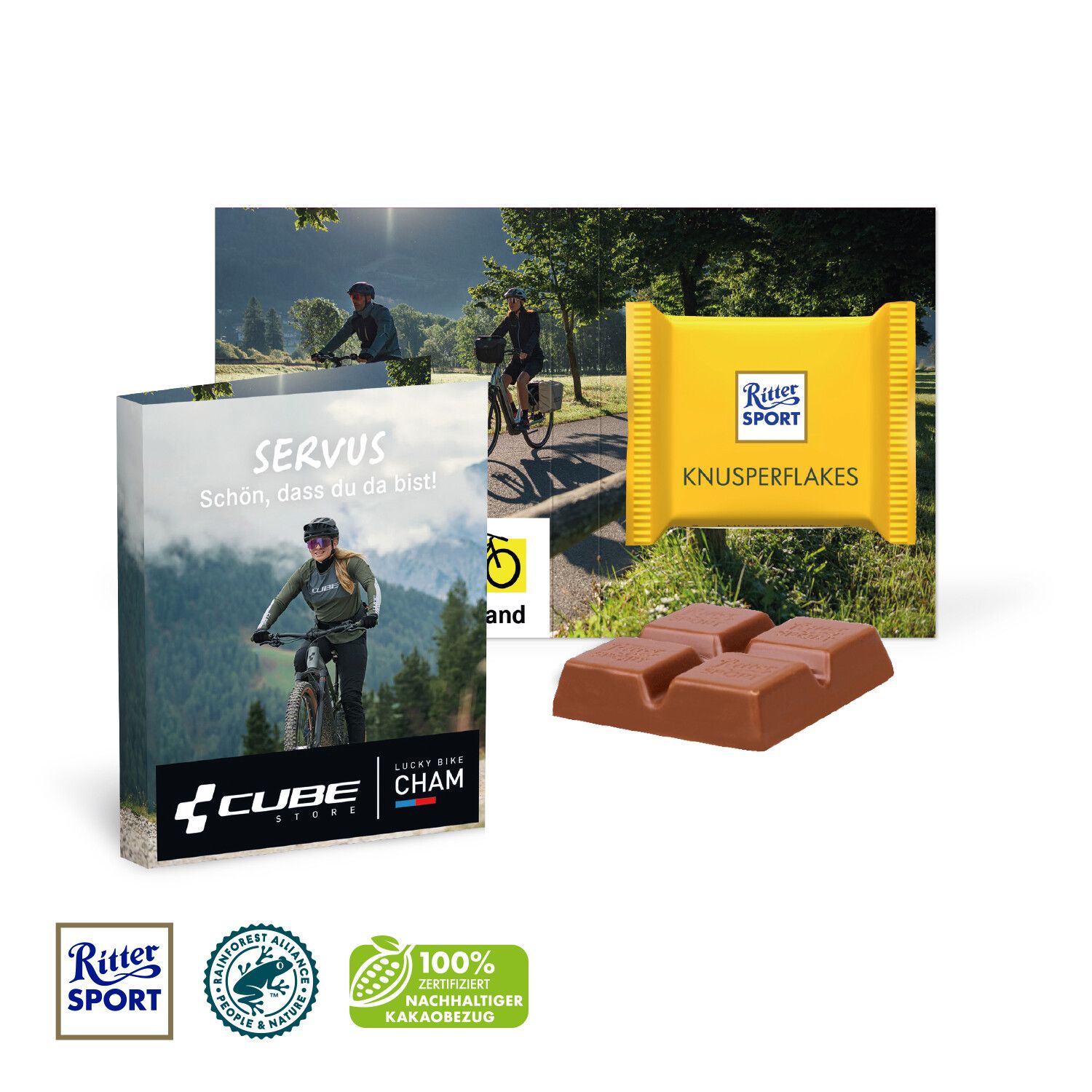 Werbe-Klappkarte mit Ritter Sport Mini-936