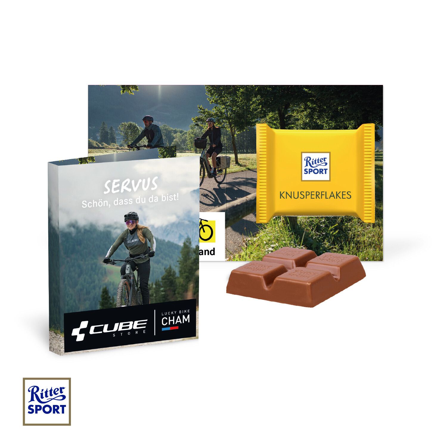 Werbe-Klappkarte mit Ritter Sport Mini-936