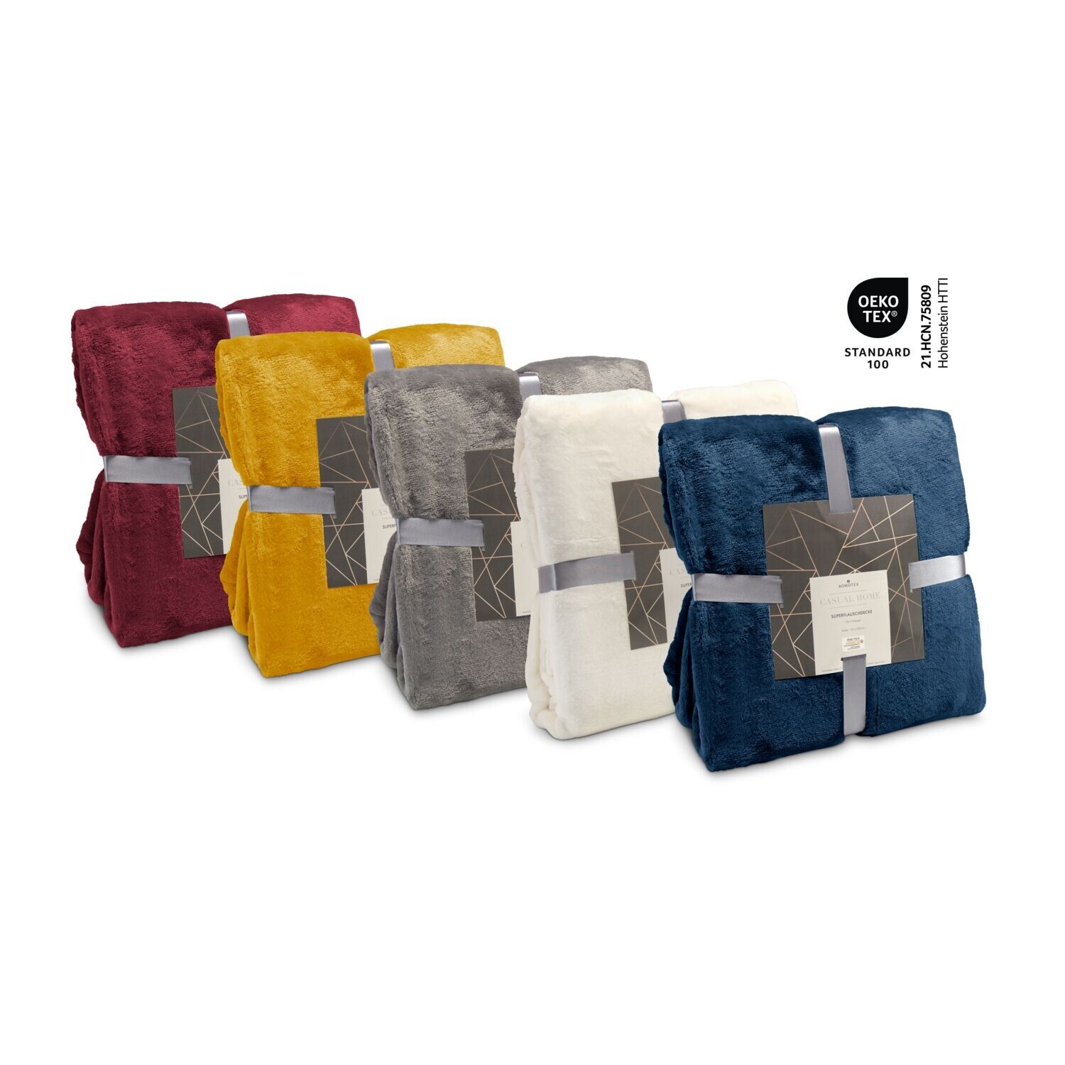 Superflauschdecke - 150x200 cm - 320 g/m² - grau-597