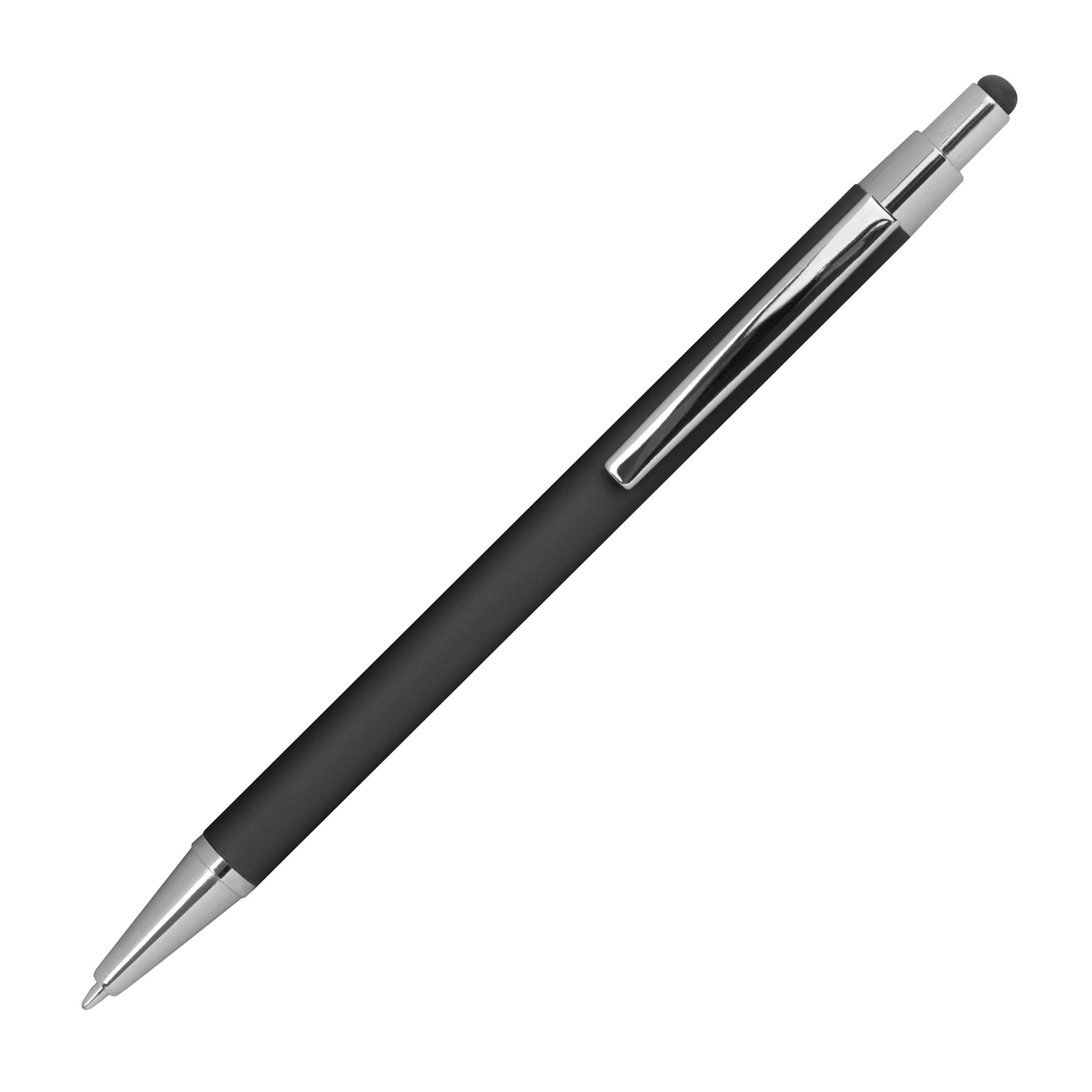 Kugelschreiber aus Metall mit Rubberfinish und Touchfunktion - schwarz-41