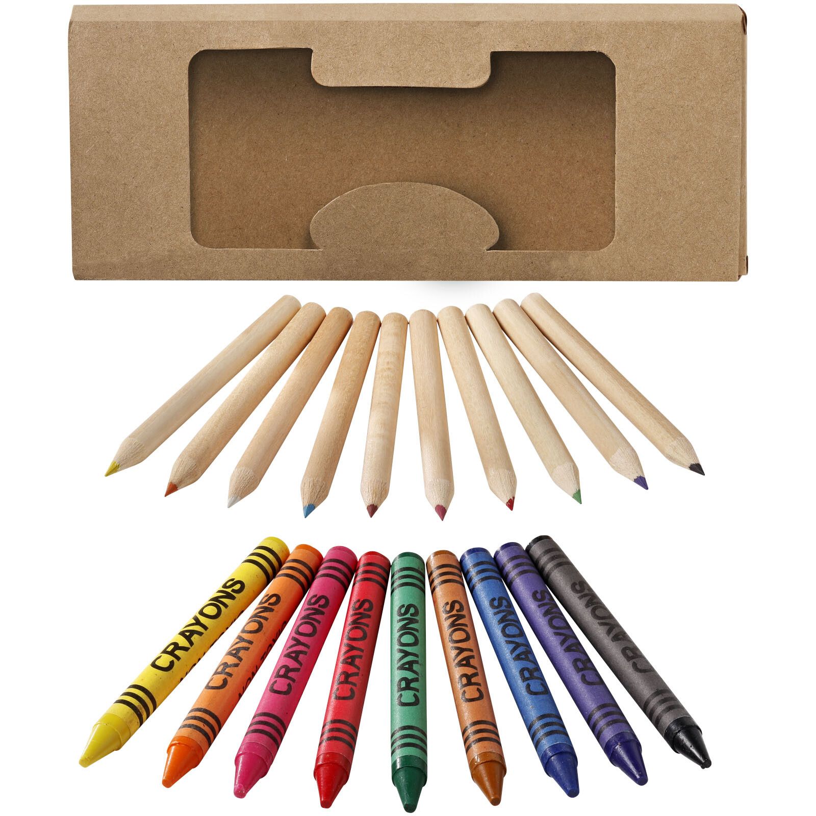Lucky 19-teiliges Waxmal- und Buntstifte Set - natur-100